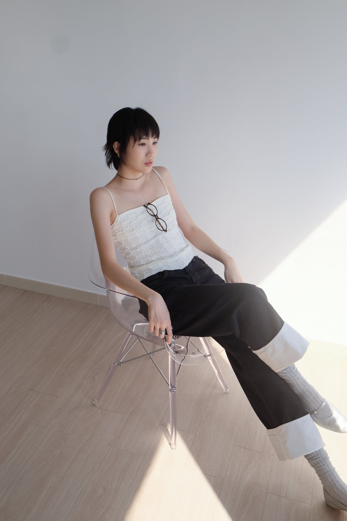 ✨推!"Bailey" 2-Way Hem Unwashed Jeans