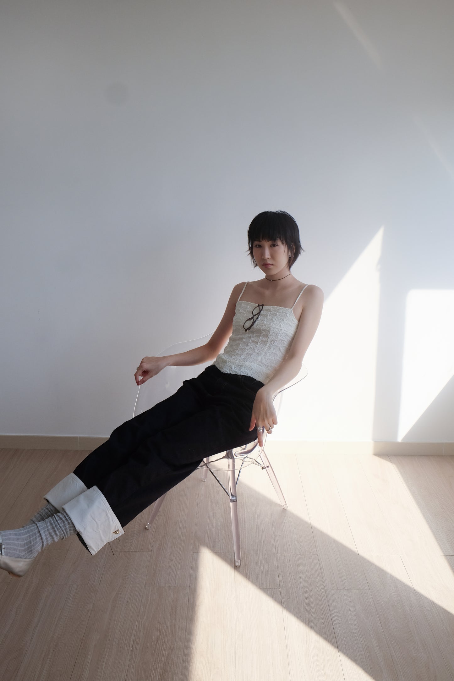 ✨推!"Bailey" 2-Way Hem Unwashed Jeans