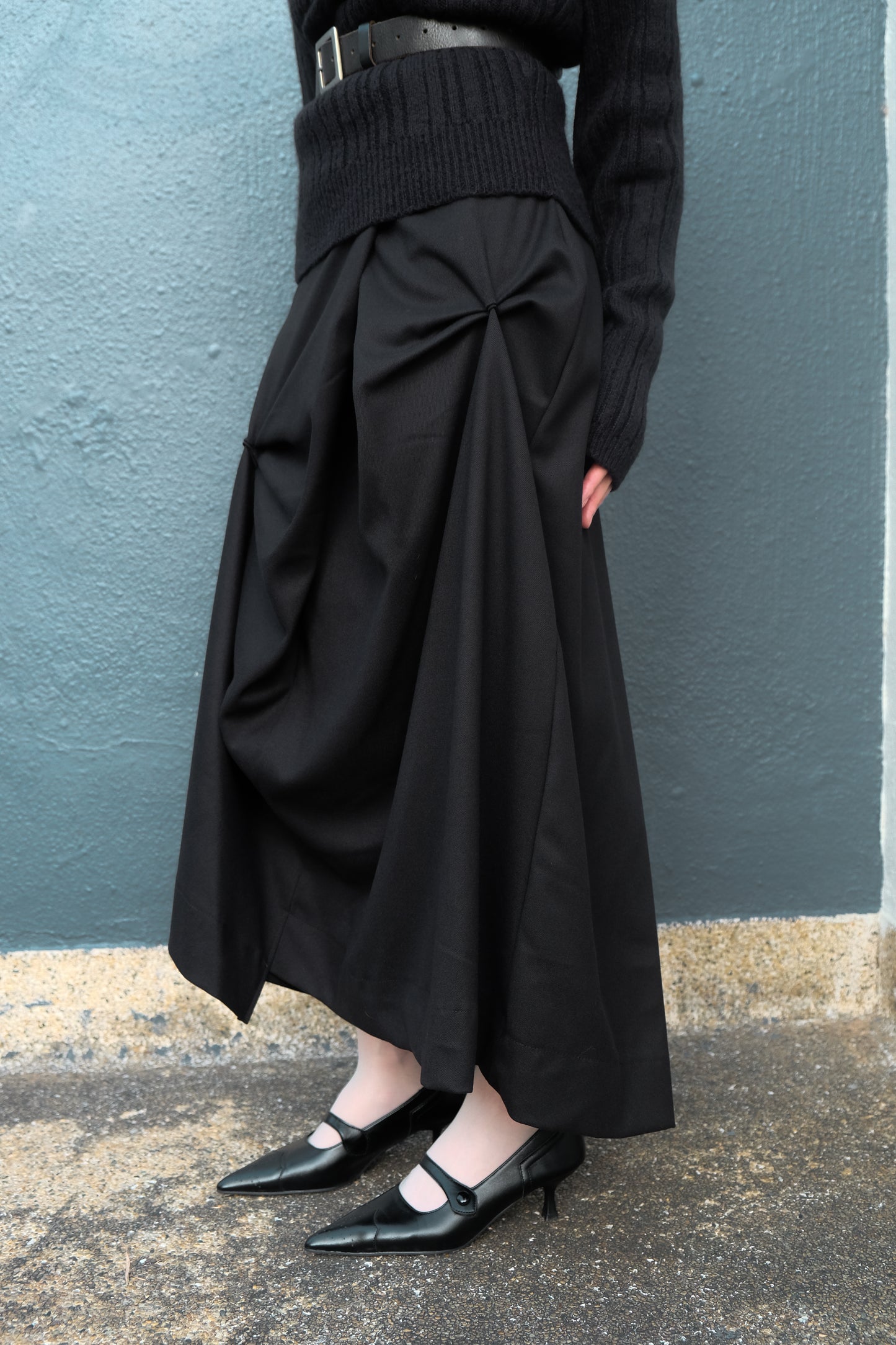 "Dahlia" 3D Bows Skirt (Black)