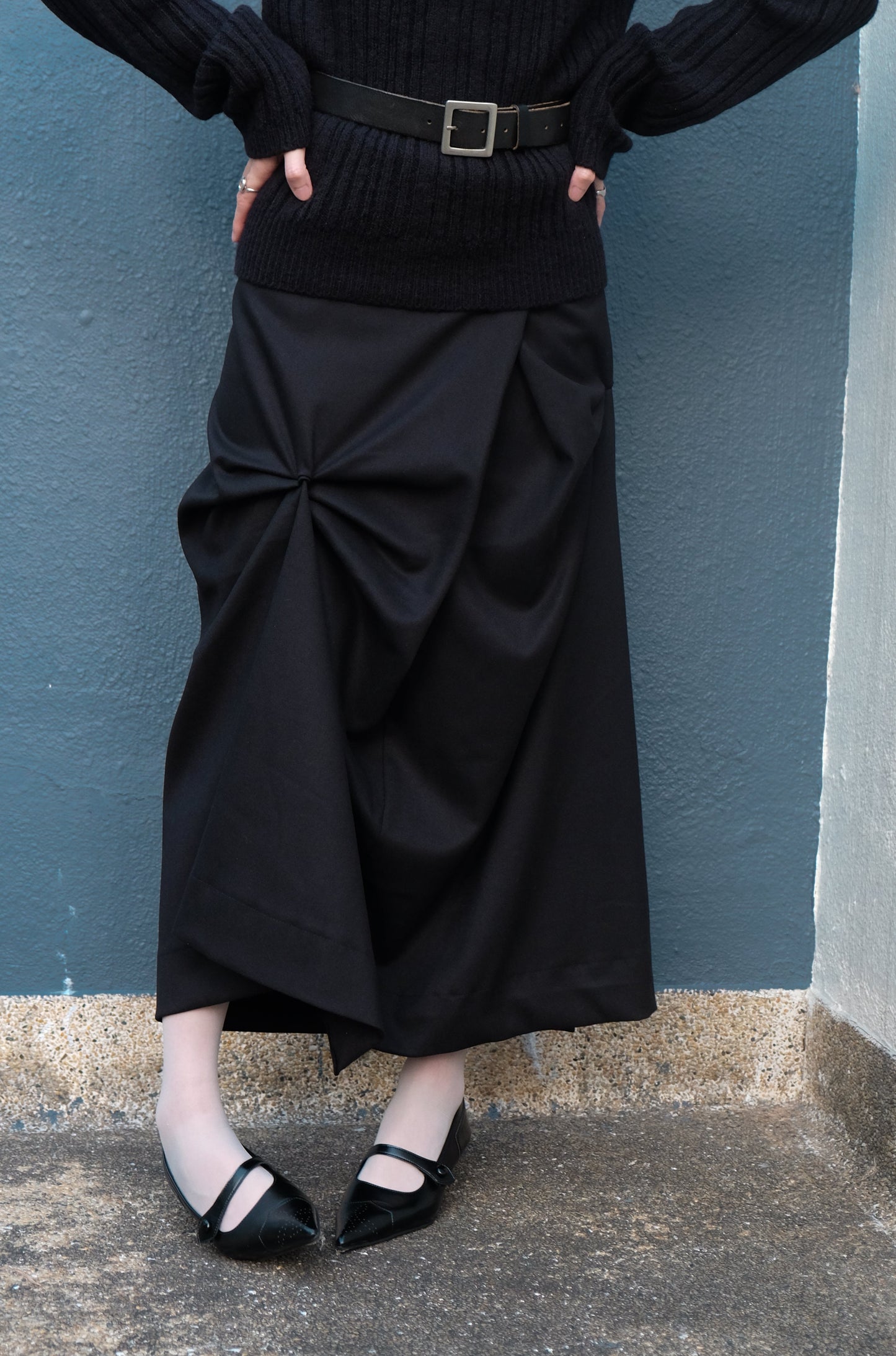 "Dahlia" 3D Bows Skirt (Black)