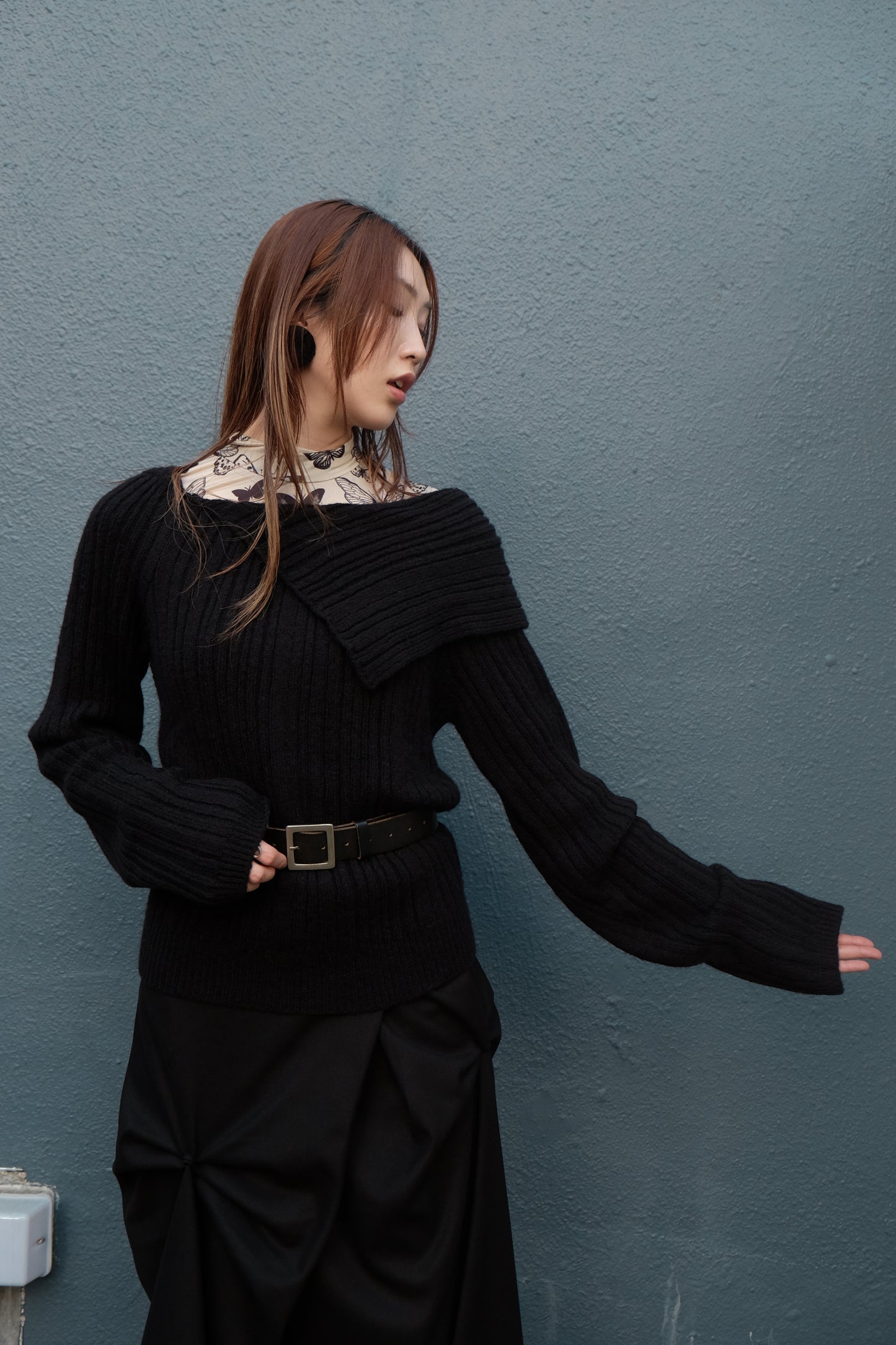 "Dahlia" 3D Bows Skirt (Black)