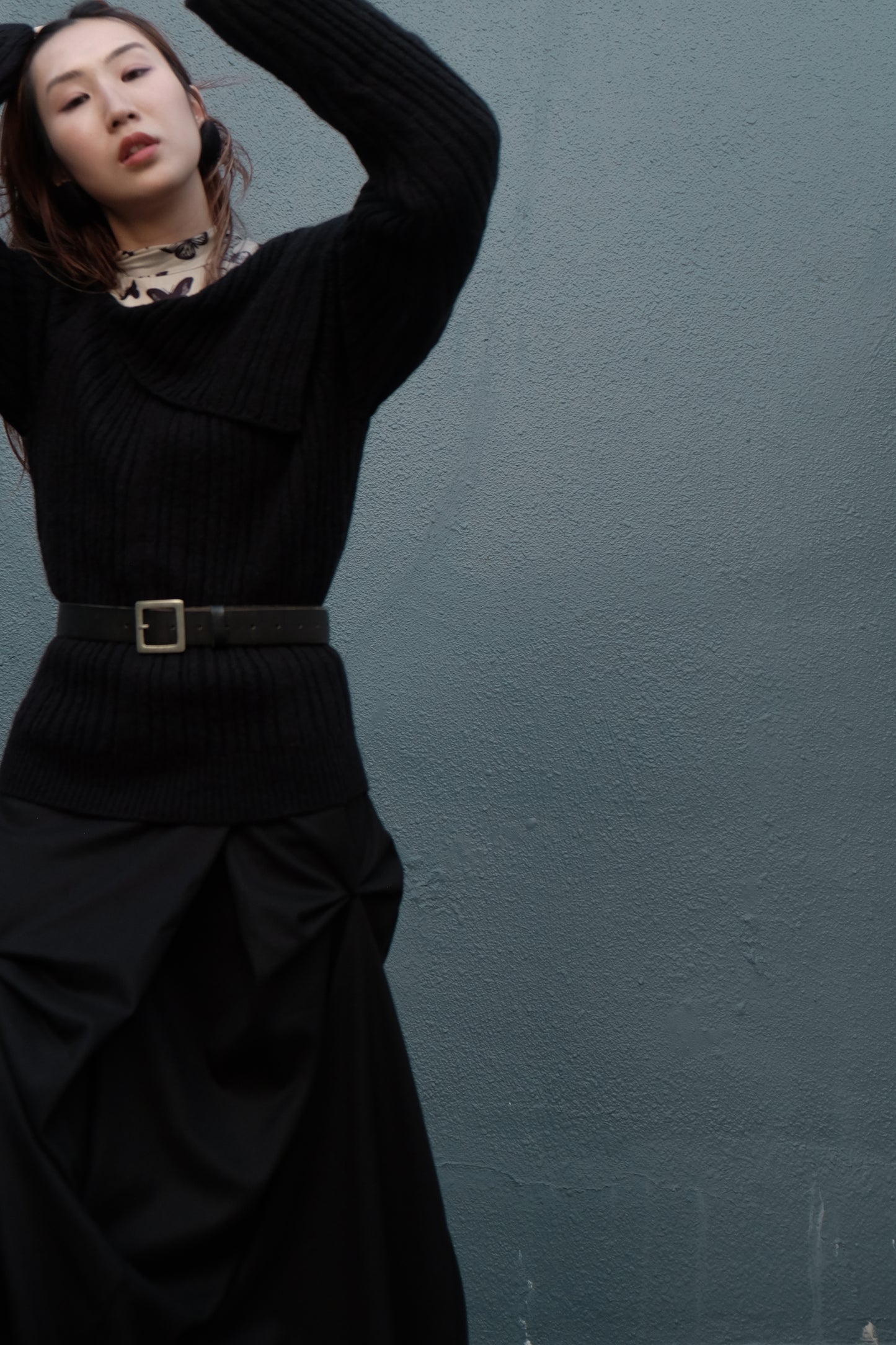 "Dahlia" 3D Bows Skirt (Black)