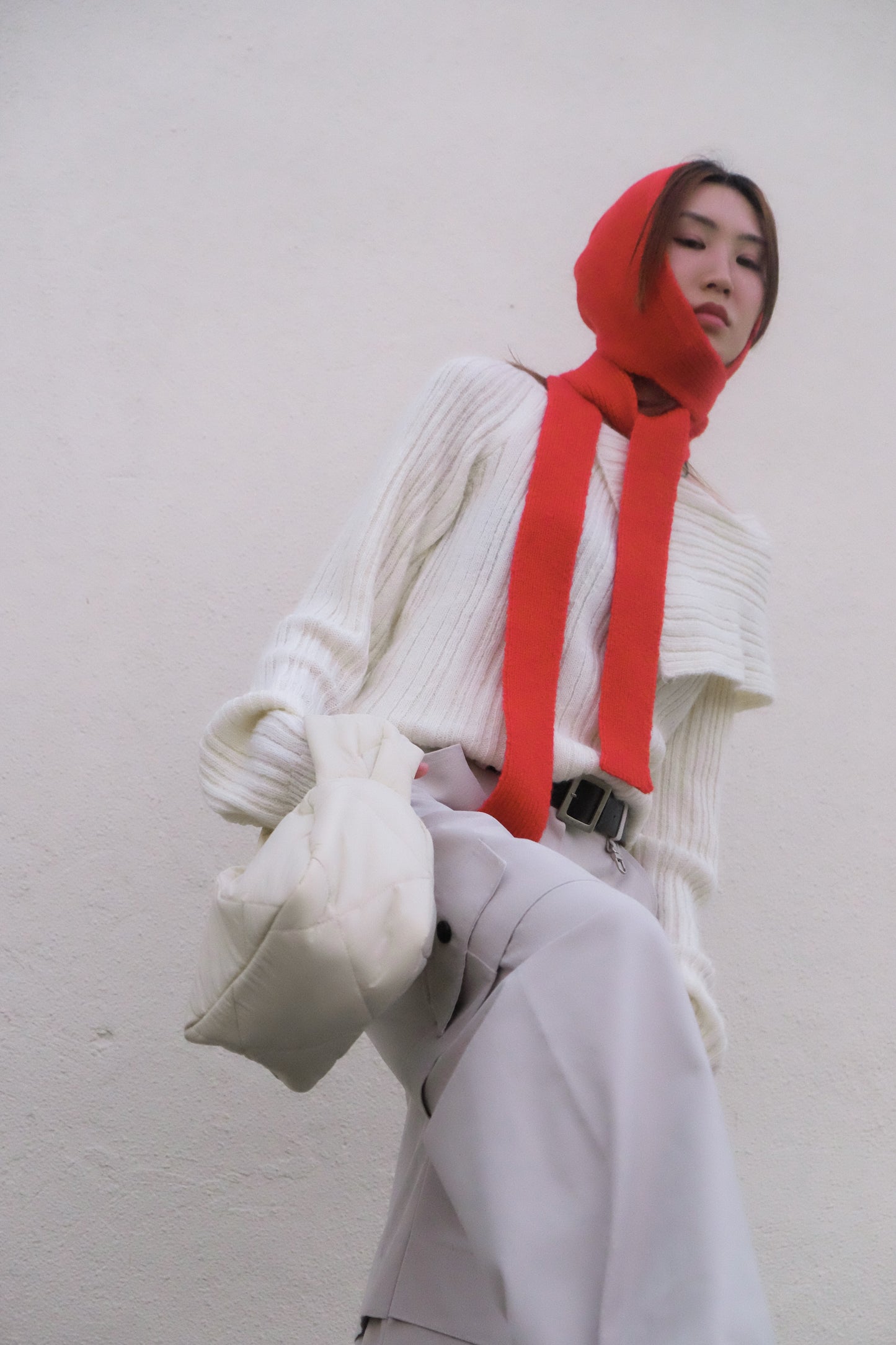✨推!"Jesse" Cargo Pants with Buckles (Ivory)
