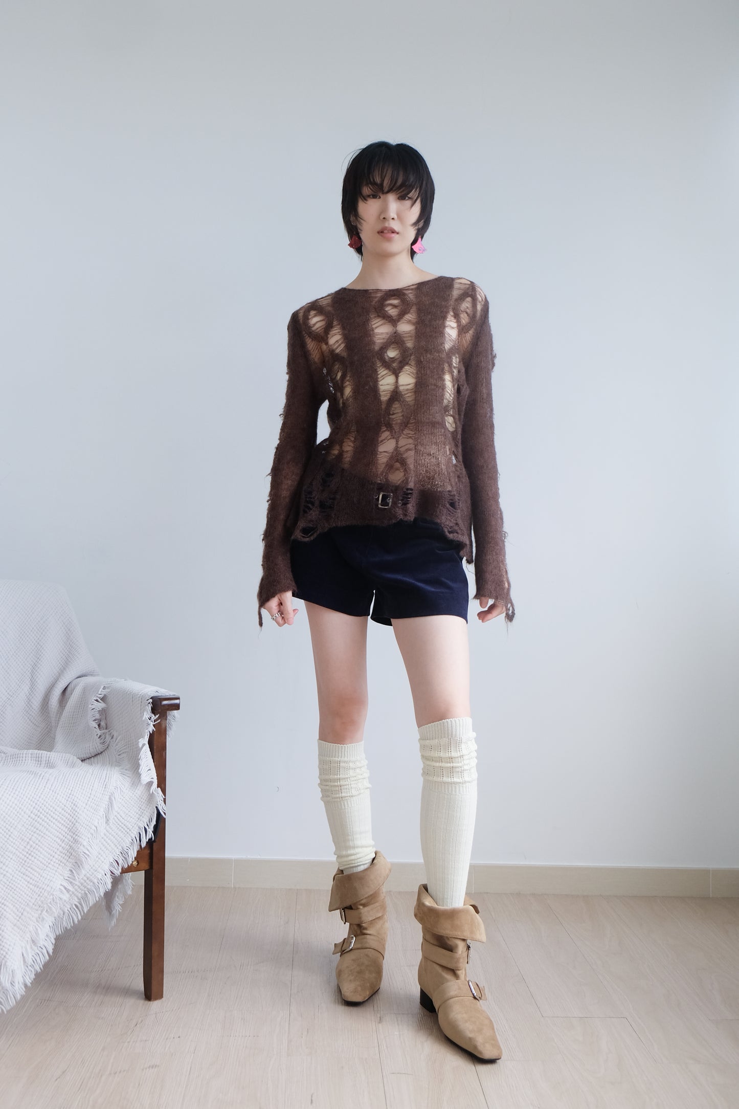 "Blair" Belted Corduroy Shorts