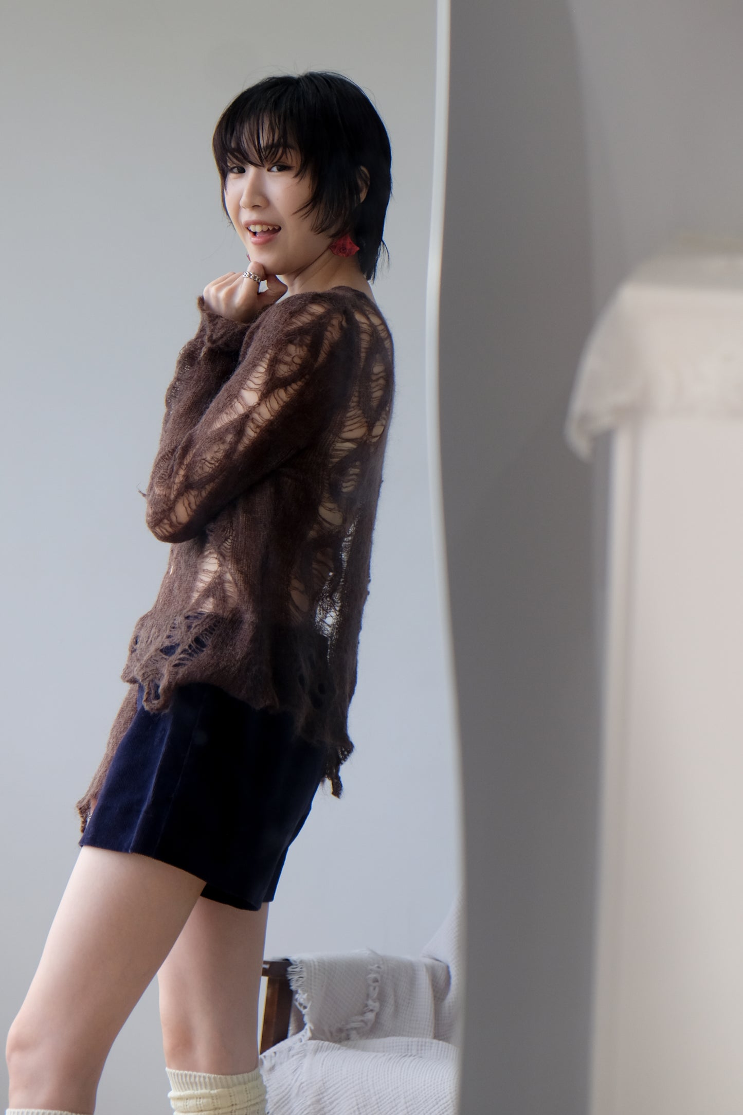 "Blair" Belted Corduroy Shorts