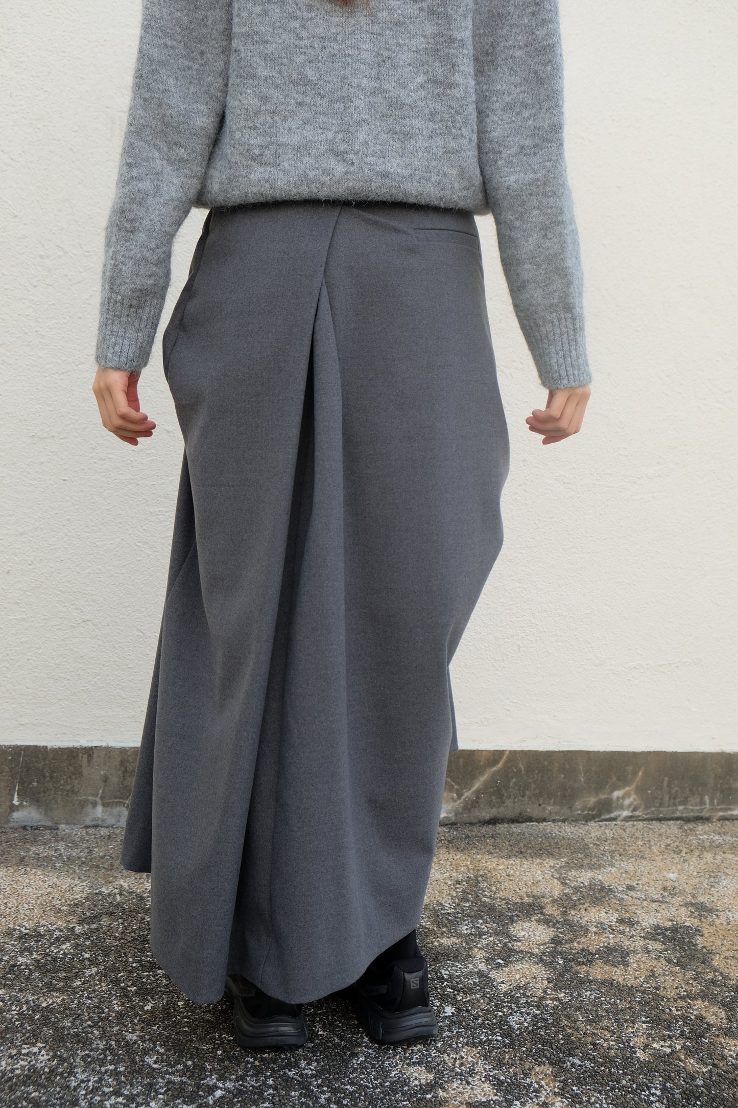 "Dahlia" 3D Bows Skirt (Grey)