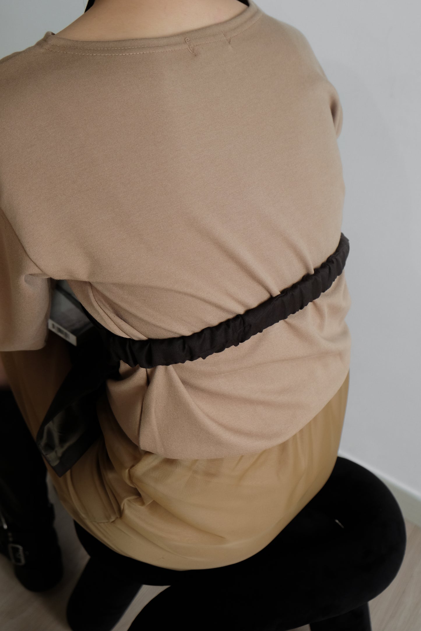 "Tiff" 50%Wool Backless Corset (Brown)