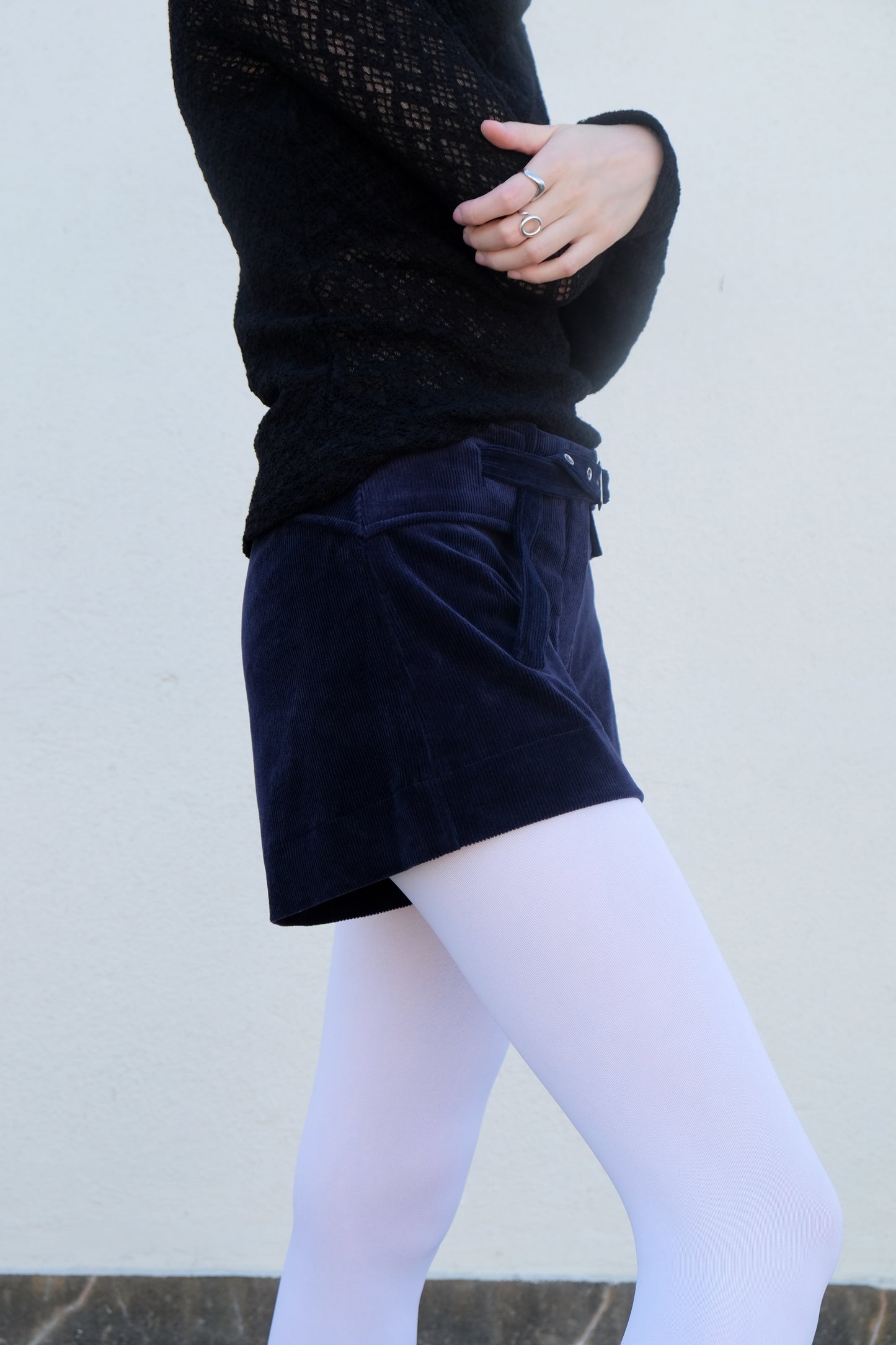 "Blair" Belted Corduroy Shorts