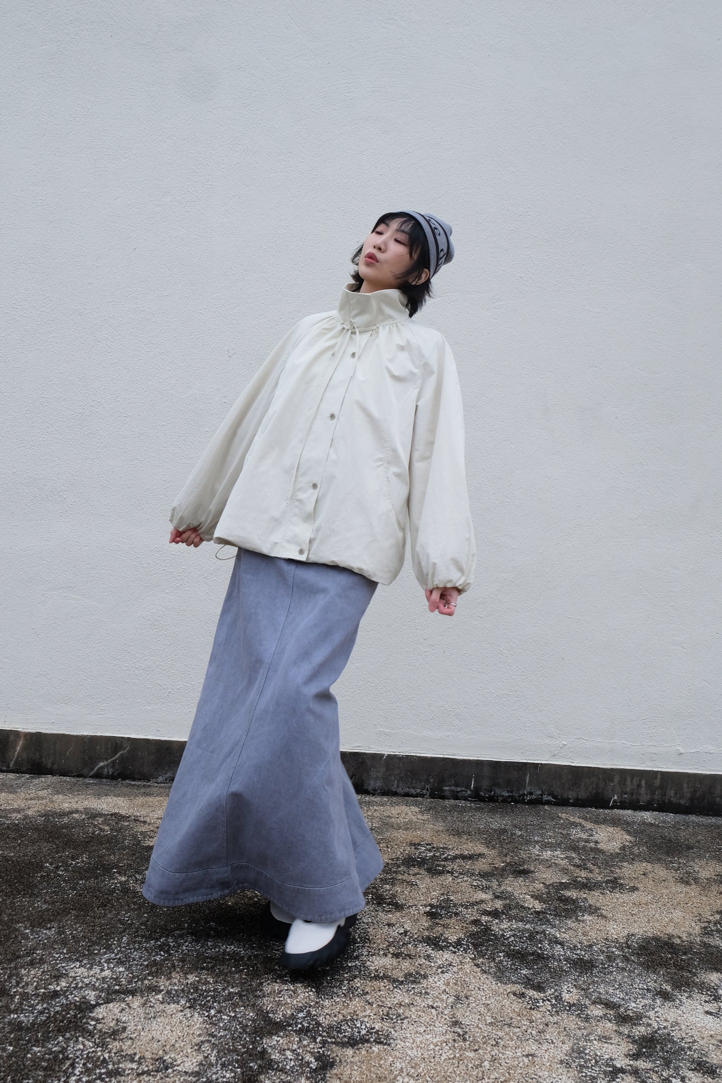 ✨推!"Eden" Puffy Windbreaker (Cream)