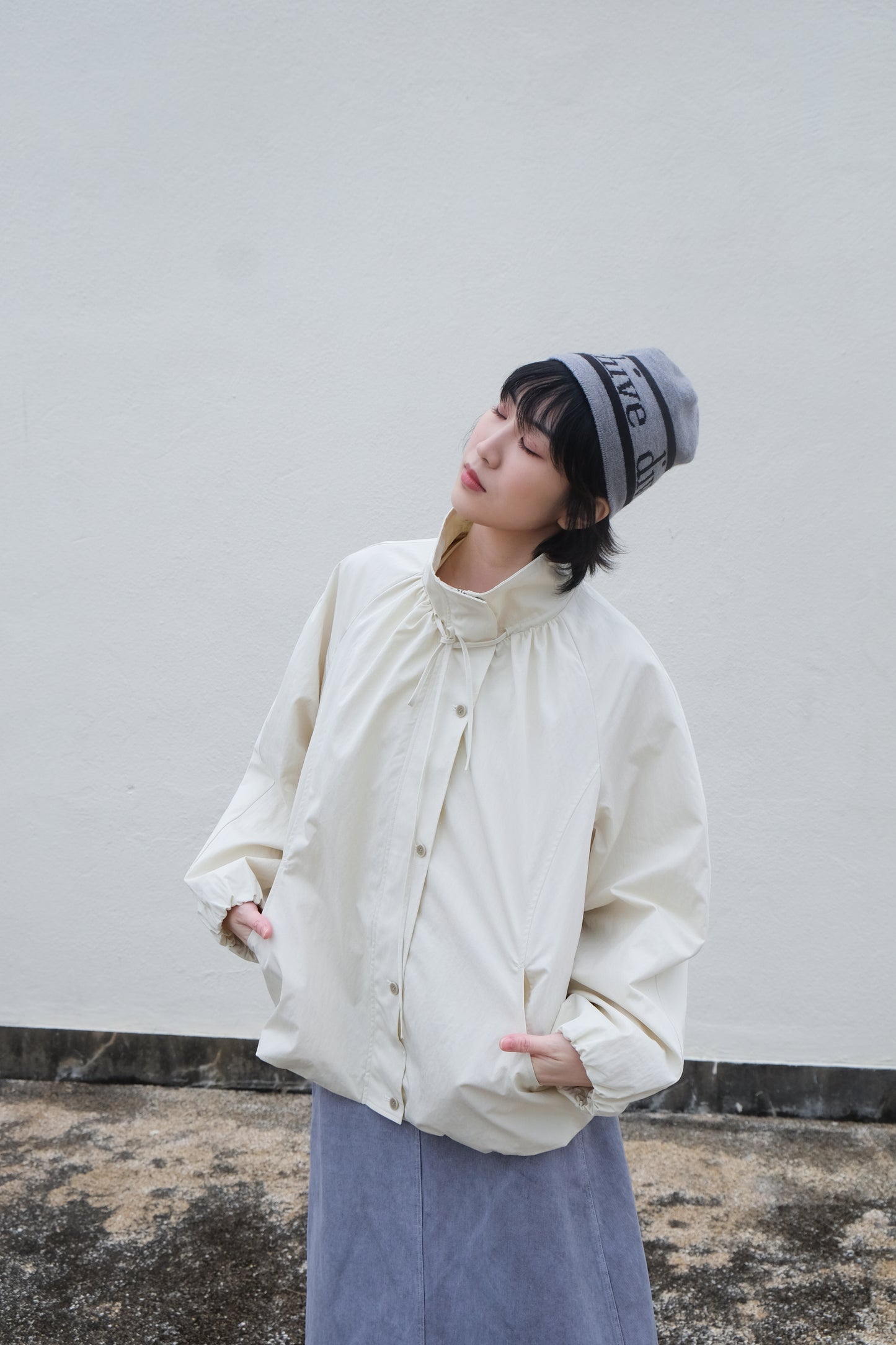 ✨推!"Eden" Puffy Windbreaker (Cream)