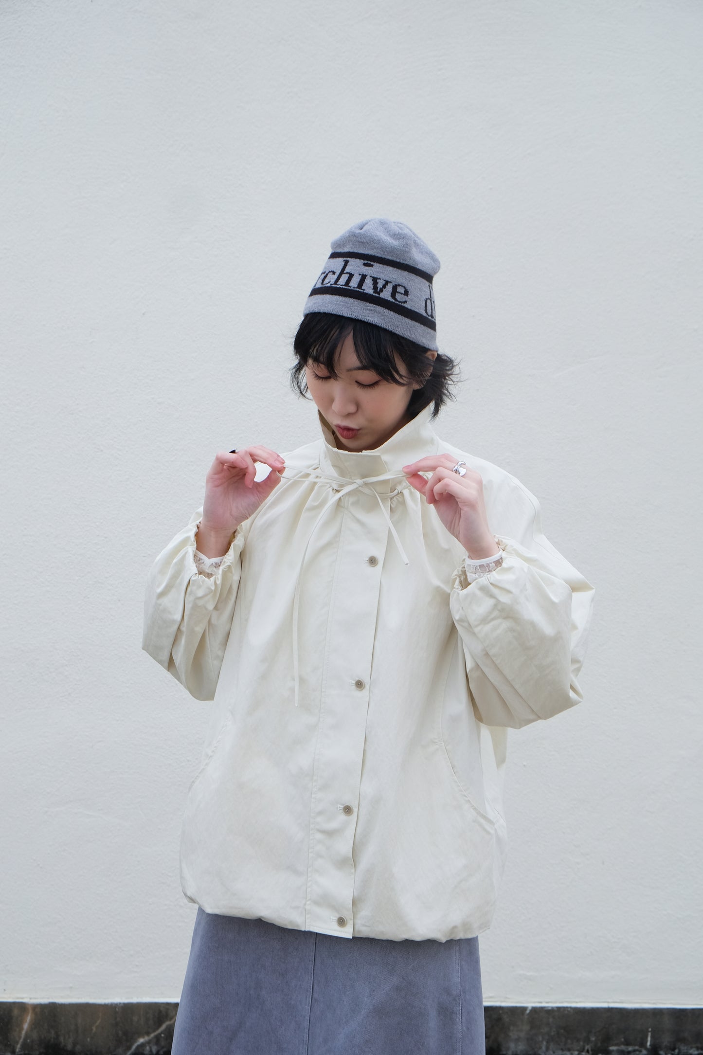 ✨推!"Eden" Puffy Windbreaker (Cream)