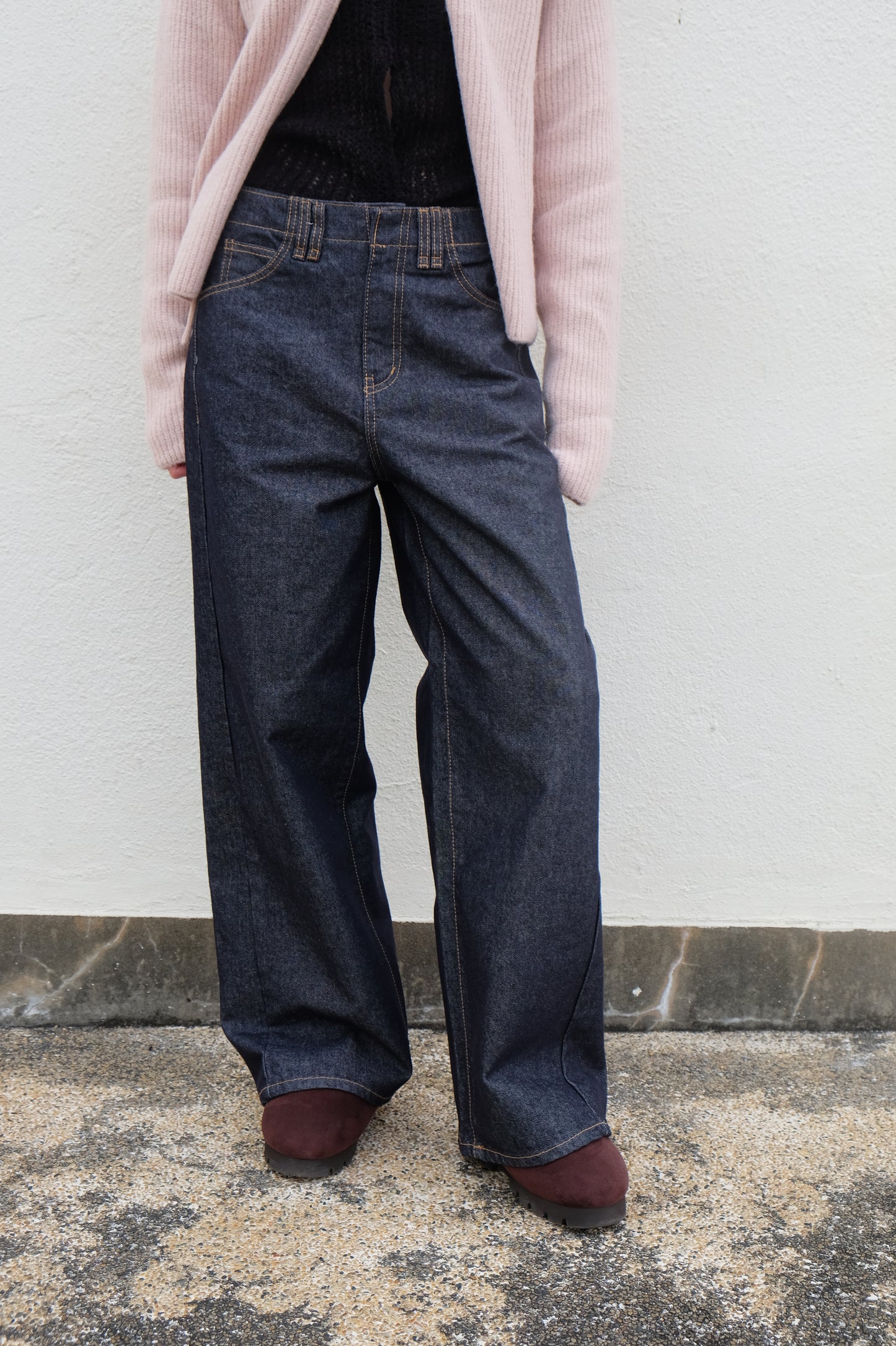✨推!"Charlie" Unwashed Wide Jeans