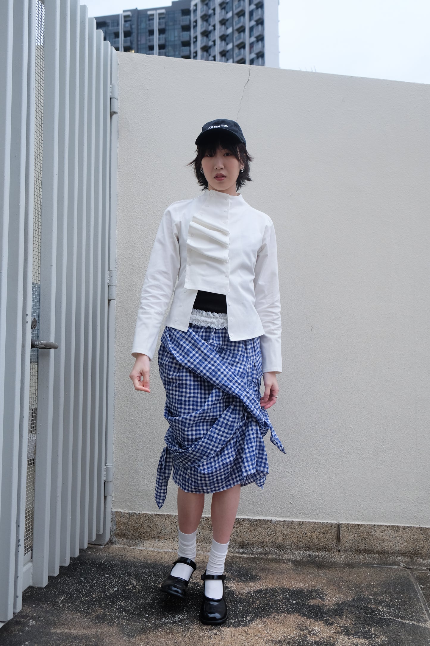 Victorian Flexible-button Blouse (Ivory)