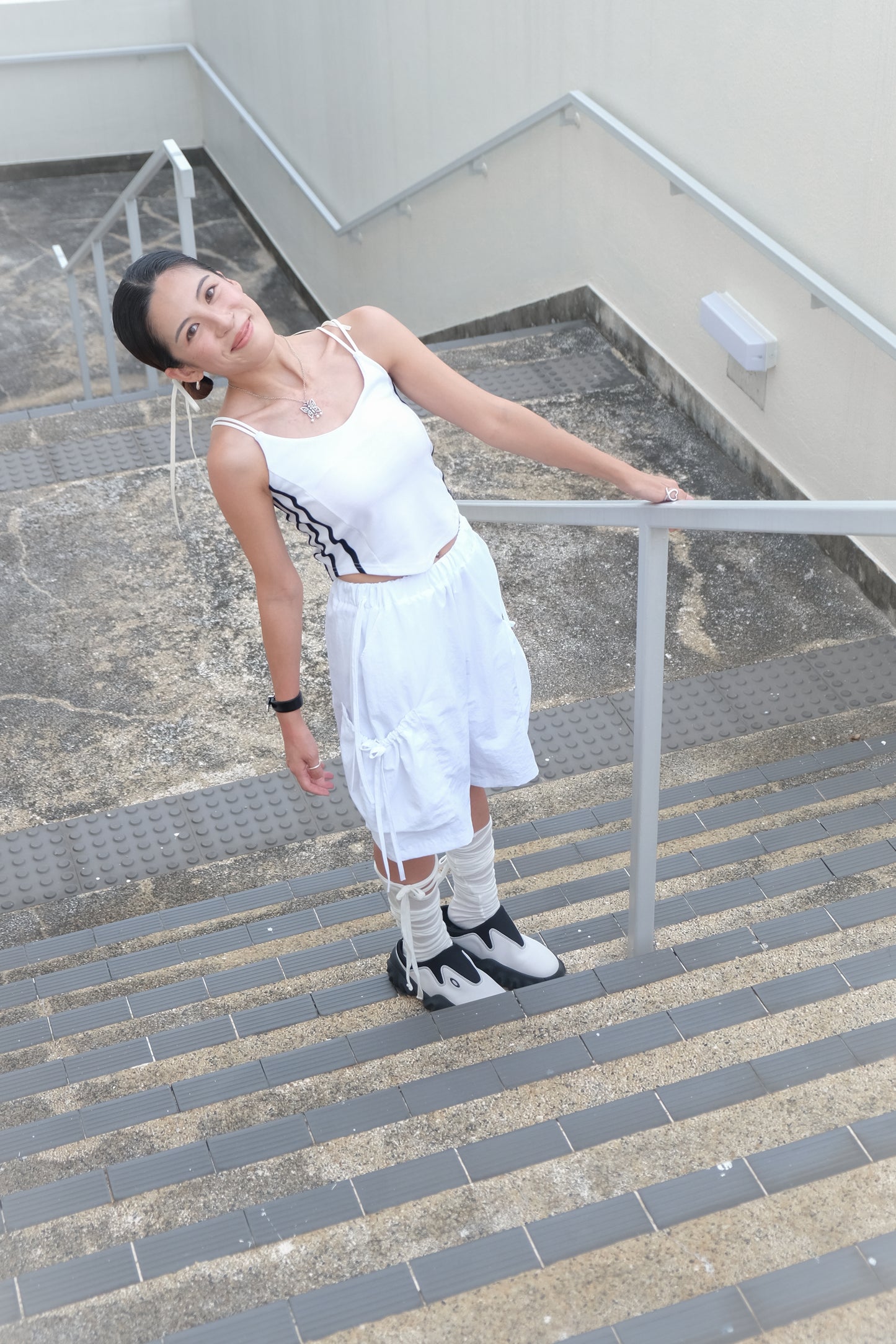 ✨推!"Ballet Boy" Ribboned Shorts (White)