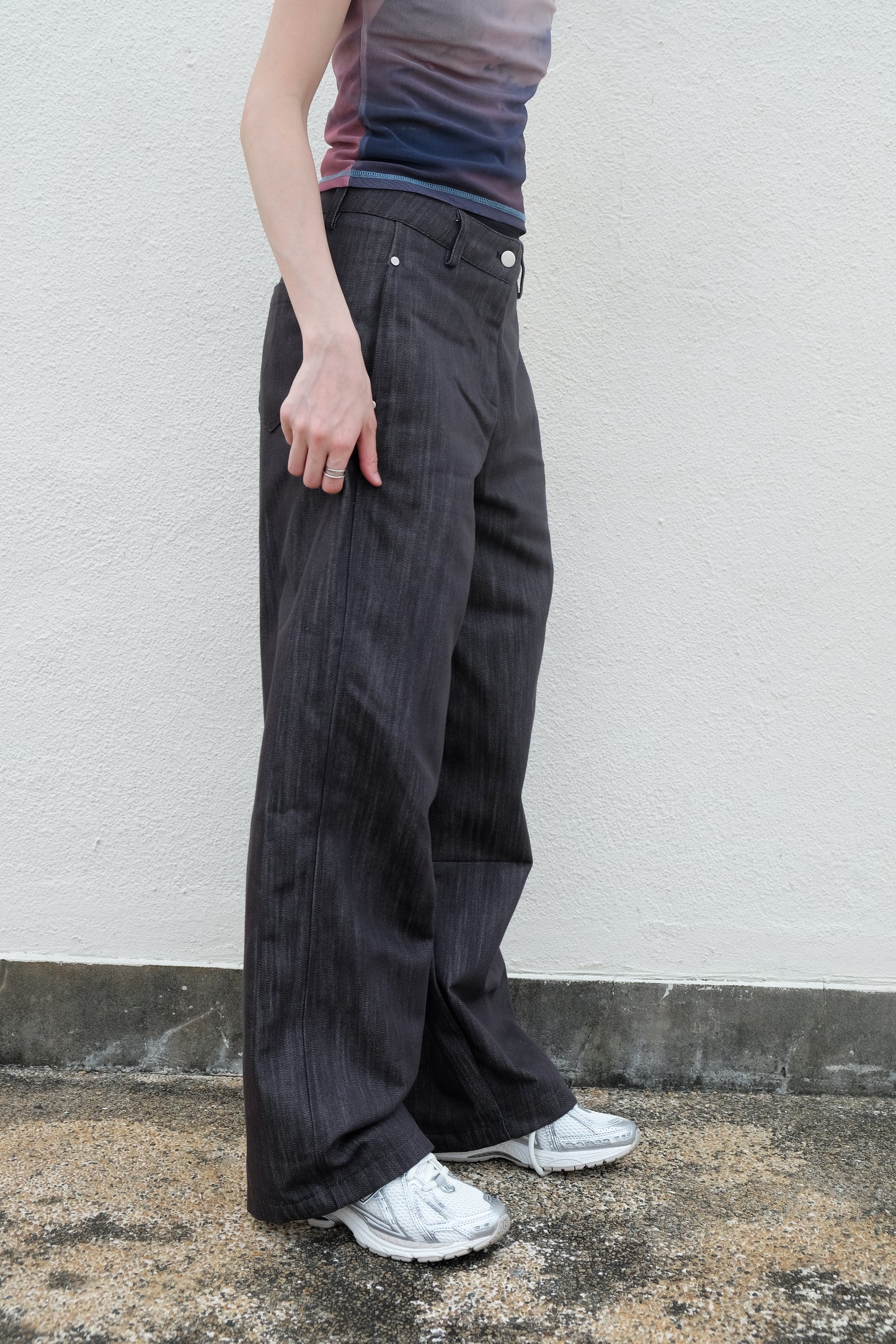 ✨推!"Strokes" Studded Relaxed Pants (3 Colours)