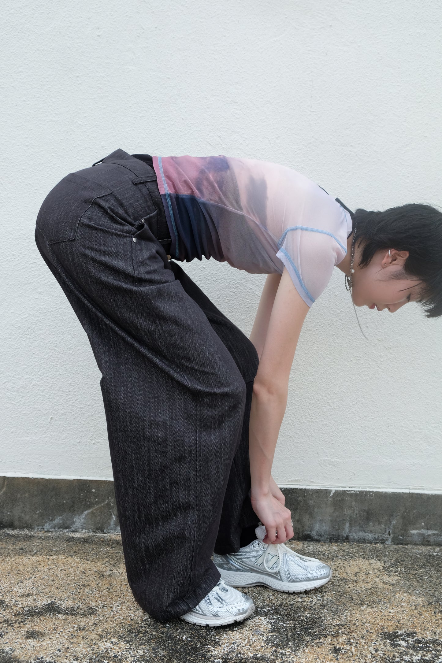 ✨推!"Strokes" Studded Relaxed Pants (3 Colours)