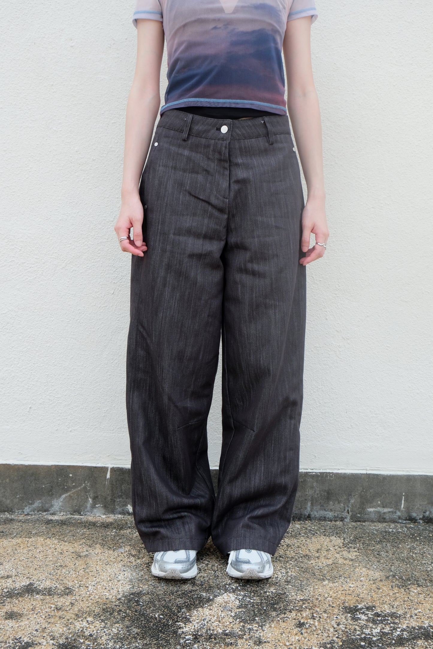 ✨推!"Strokes" Studded Relaxed Pants (3 Colours)