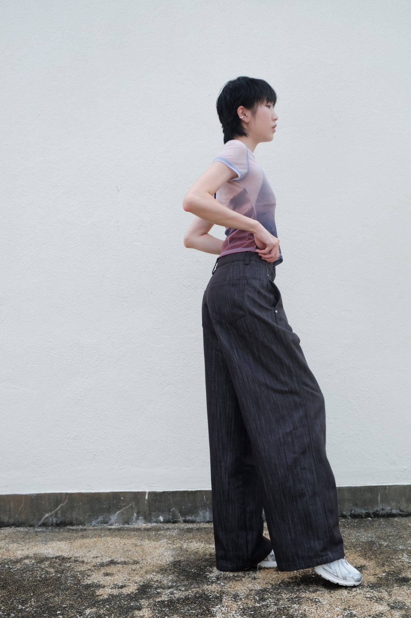 ✨推!"Strokes" Studded Relaxed Pants (3 Colours)
