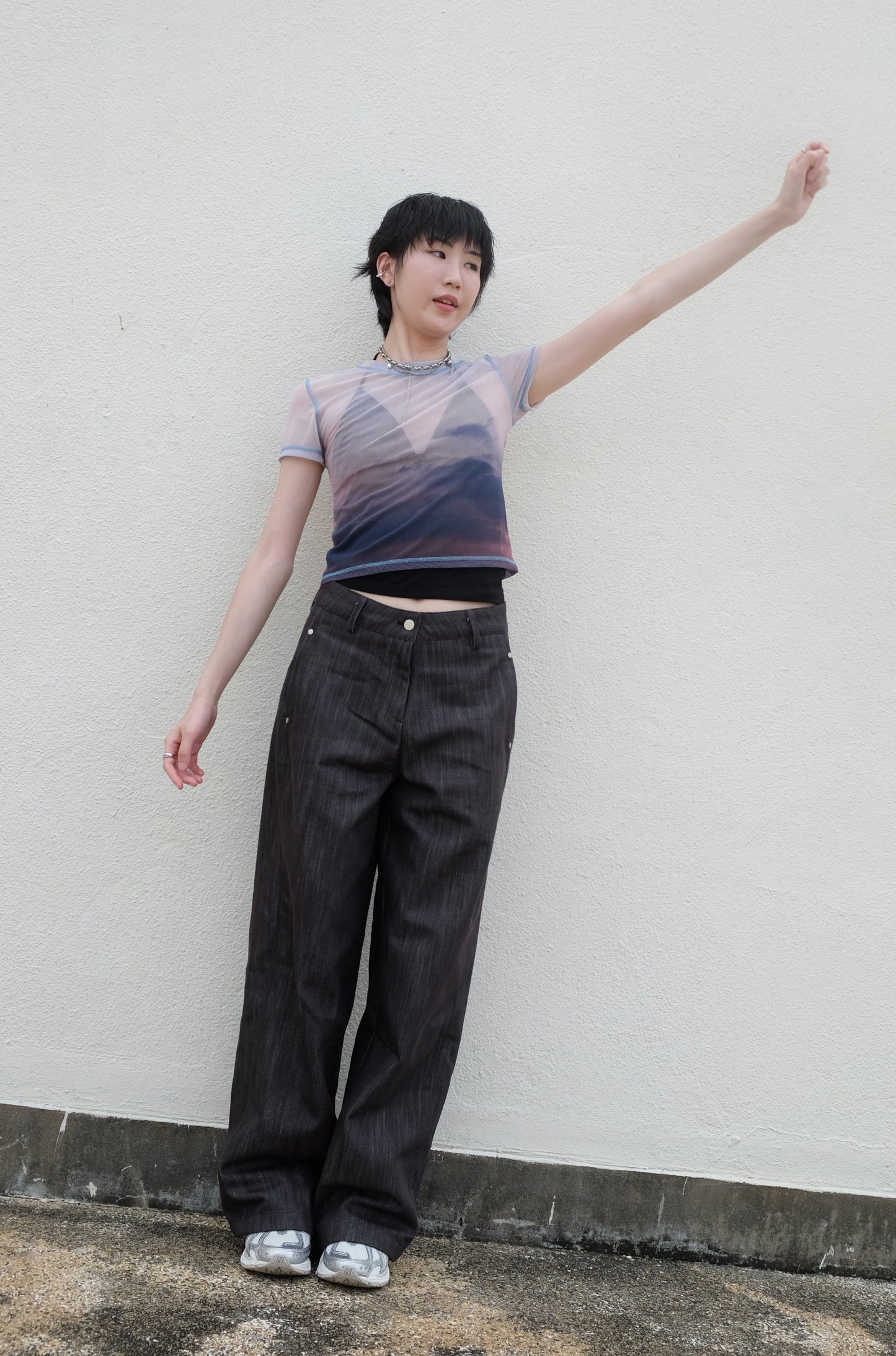 ✨推!"Strokes" Studded Relaxed Pants (3 Colours)