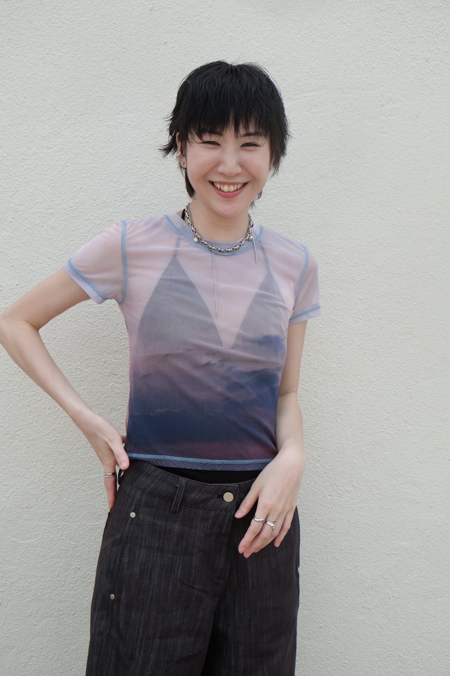 ✨推!"Strokes" Studded Relaxed Pants (3 Colours)