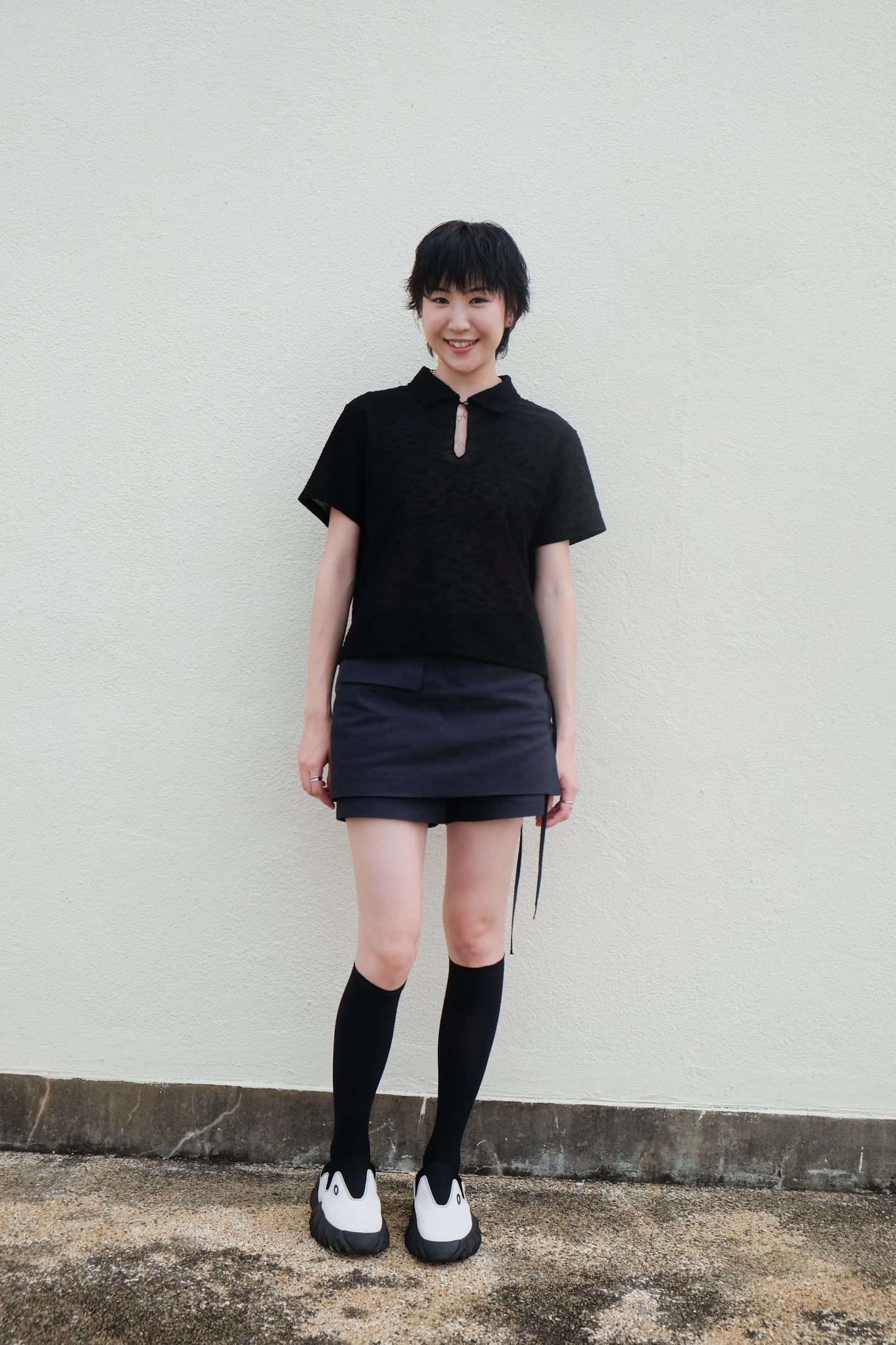 ✨推!"Lipa" Lace-up Layered Skorts (Army Green)