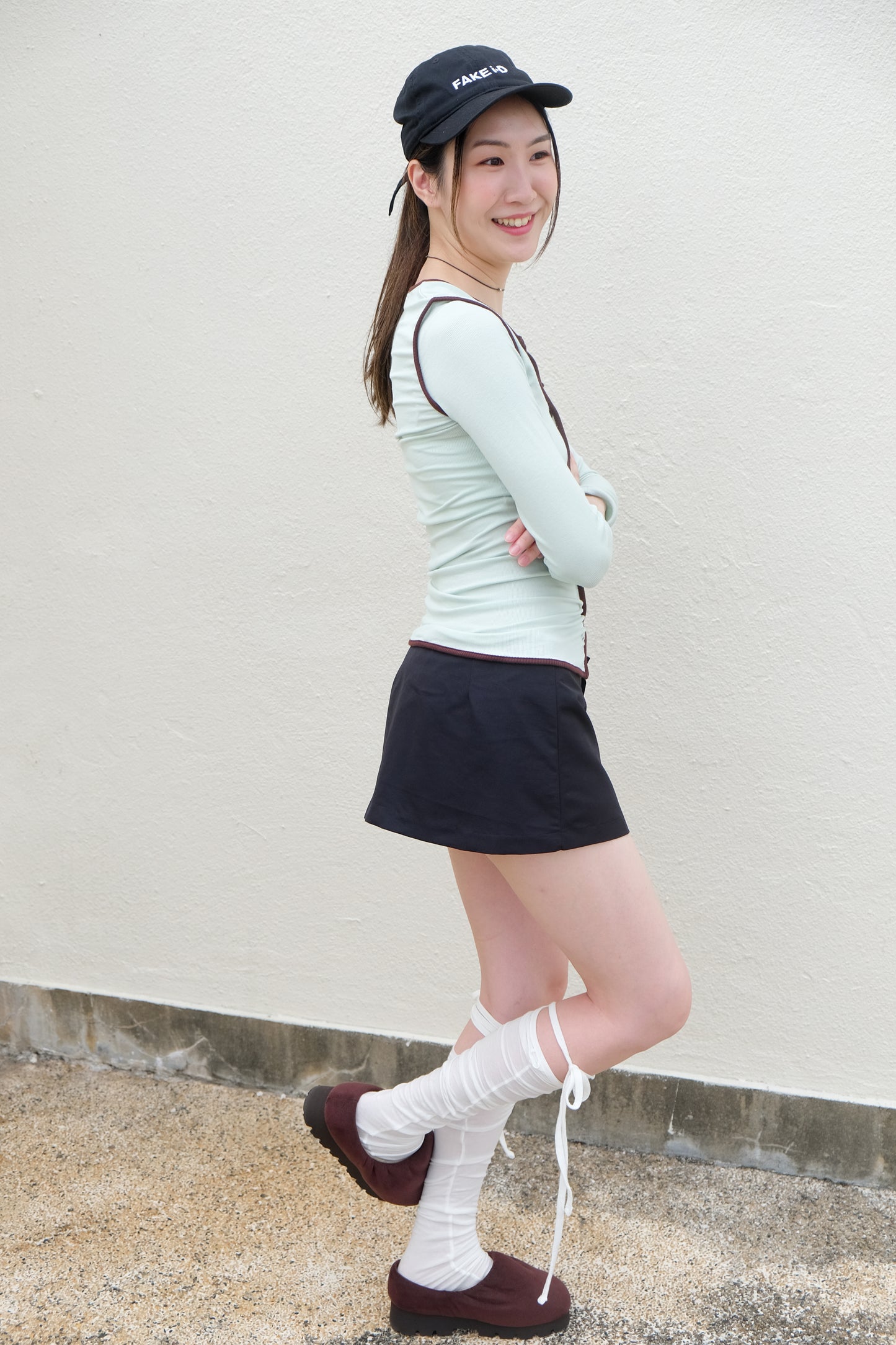 "Emma" Layering A-line Skirt (Black)