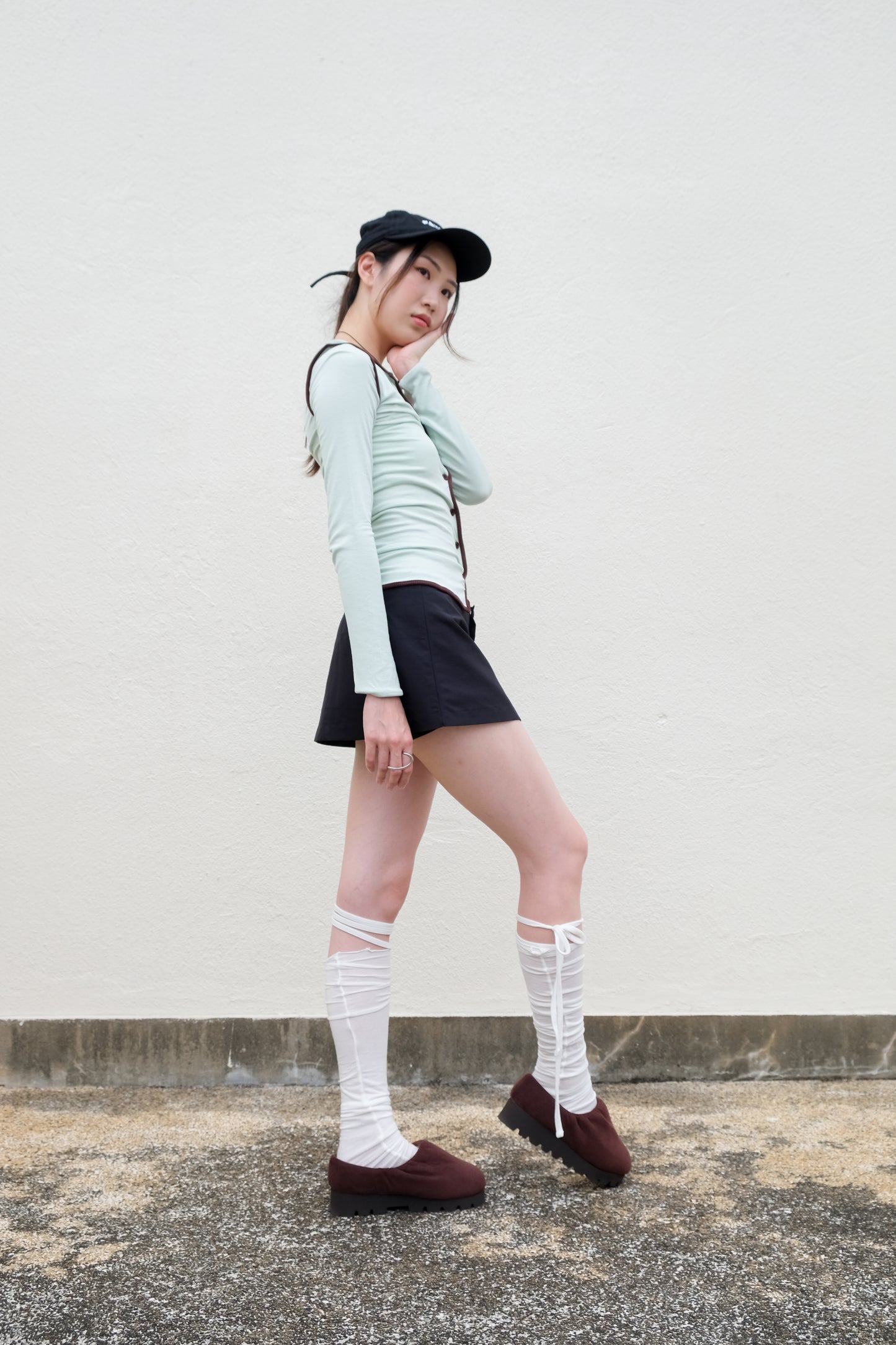 "Emma" Layering A-line Skirt (Black)