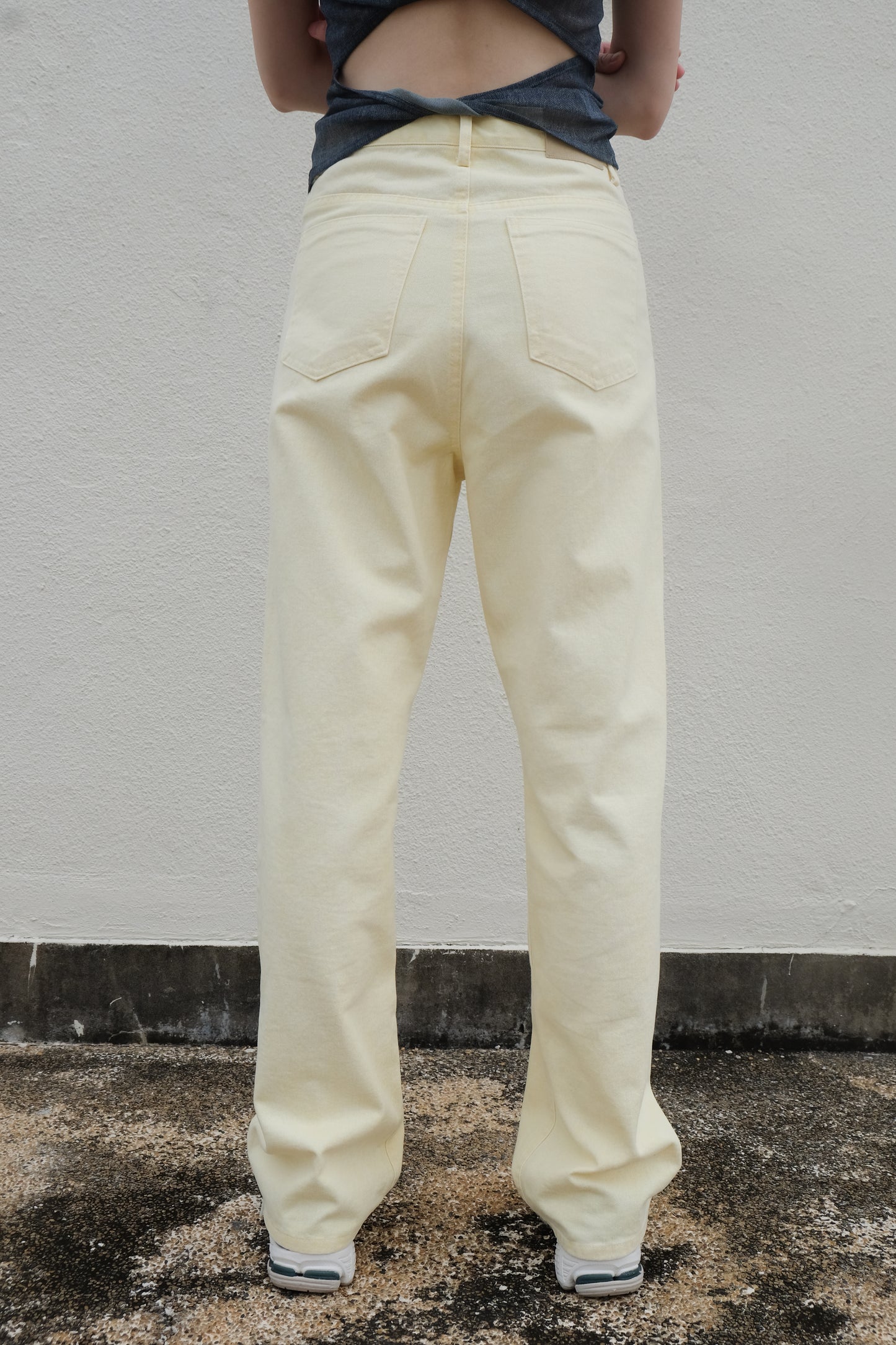 Pastel Straight Summer Pants (White)