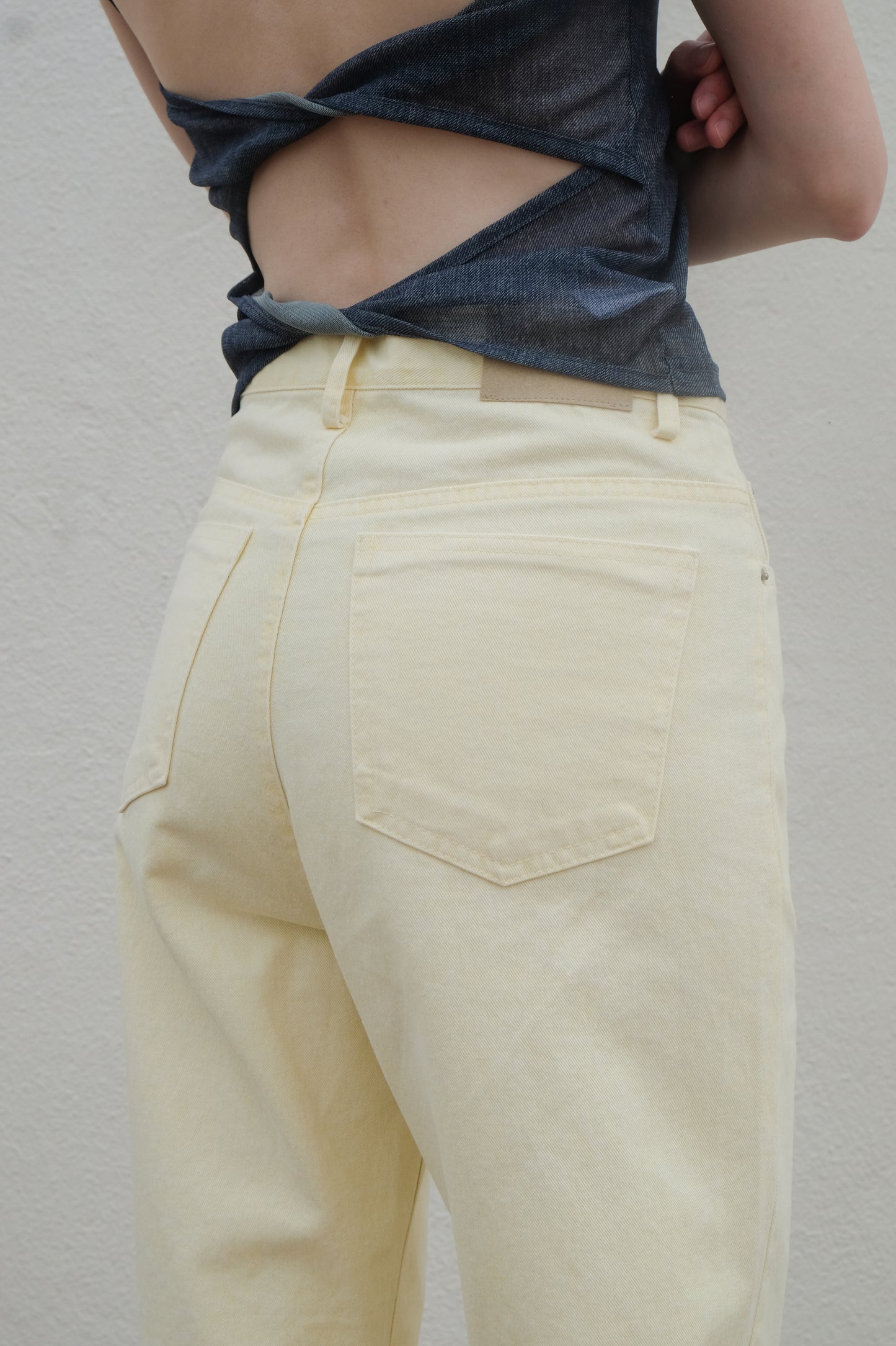 Pastel Straight Summer Pants (White)