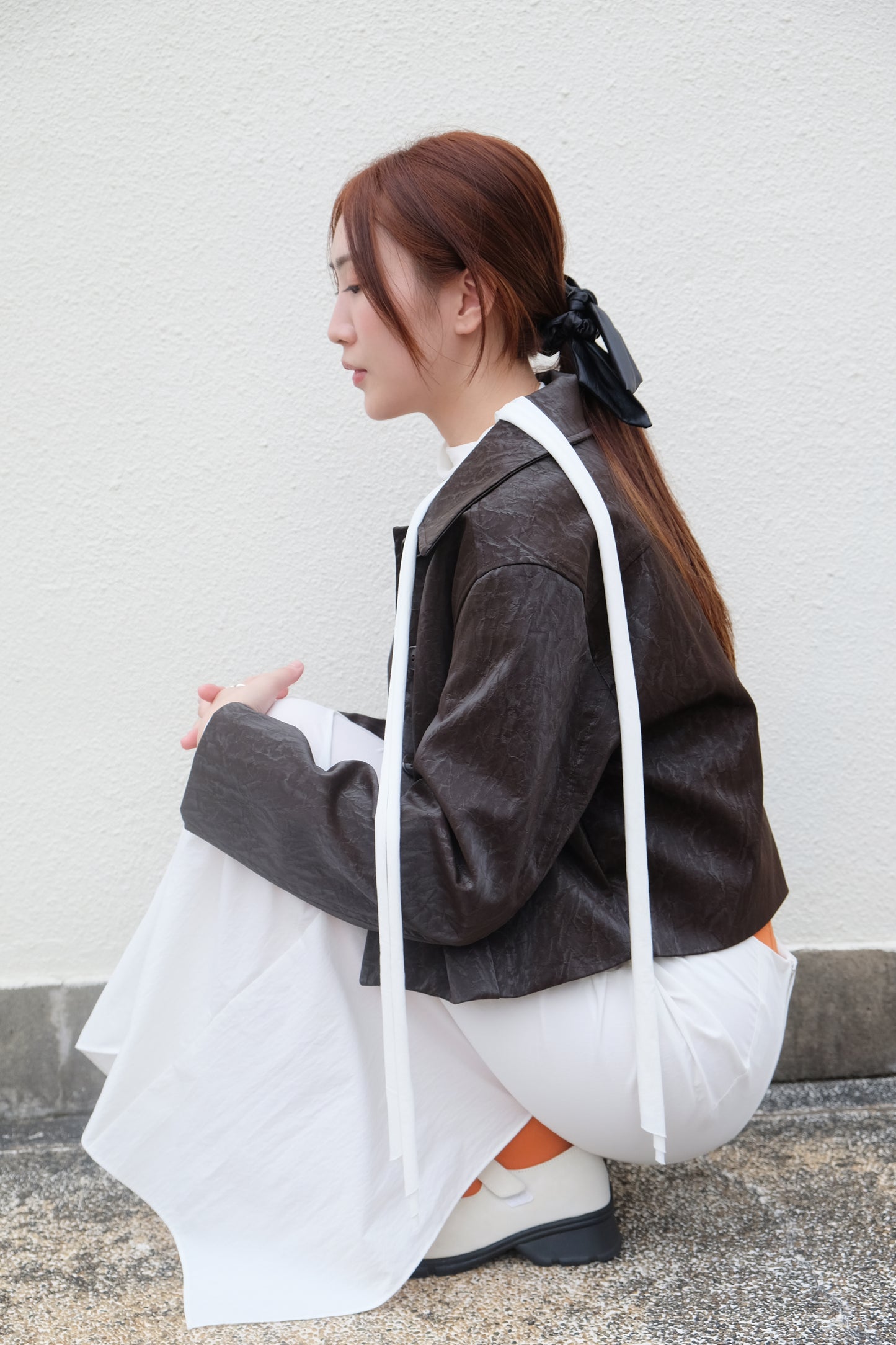 "Alexa" One-Shoulder Top (White)