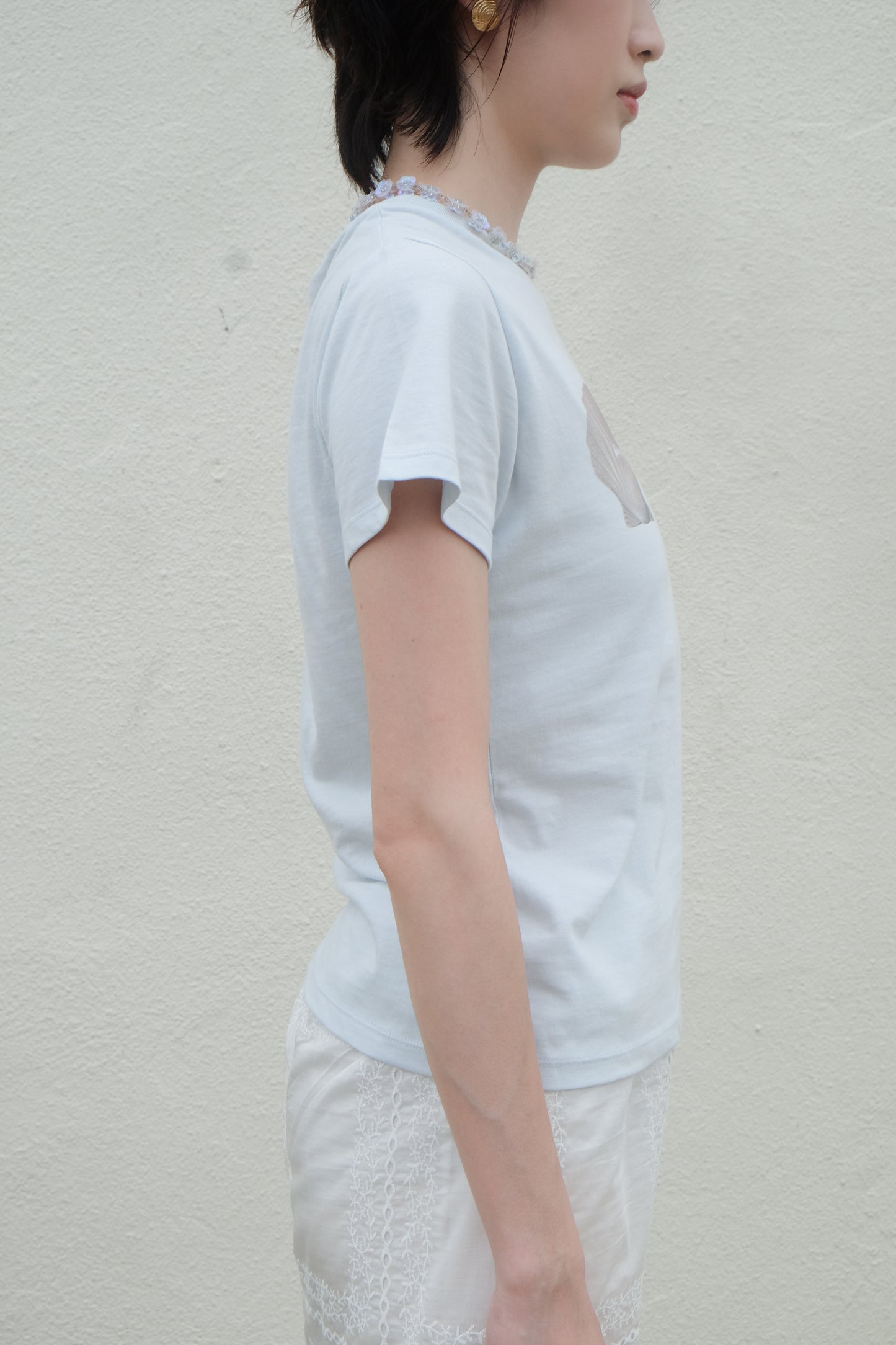 "Venus" Shell Goddess Tee (Baby Blue)