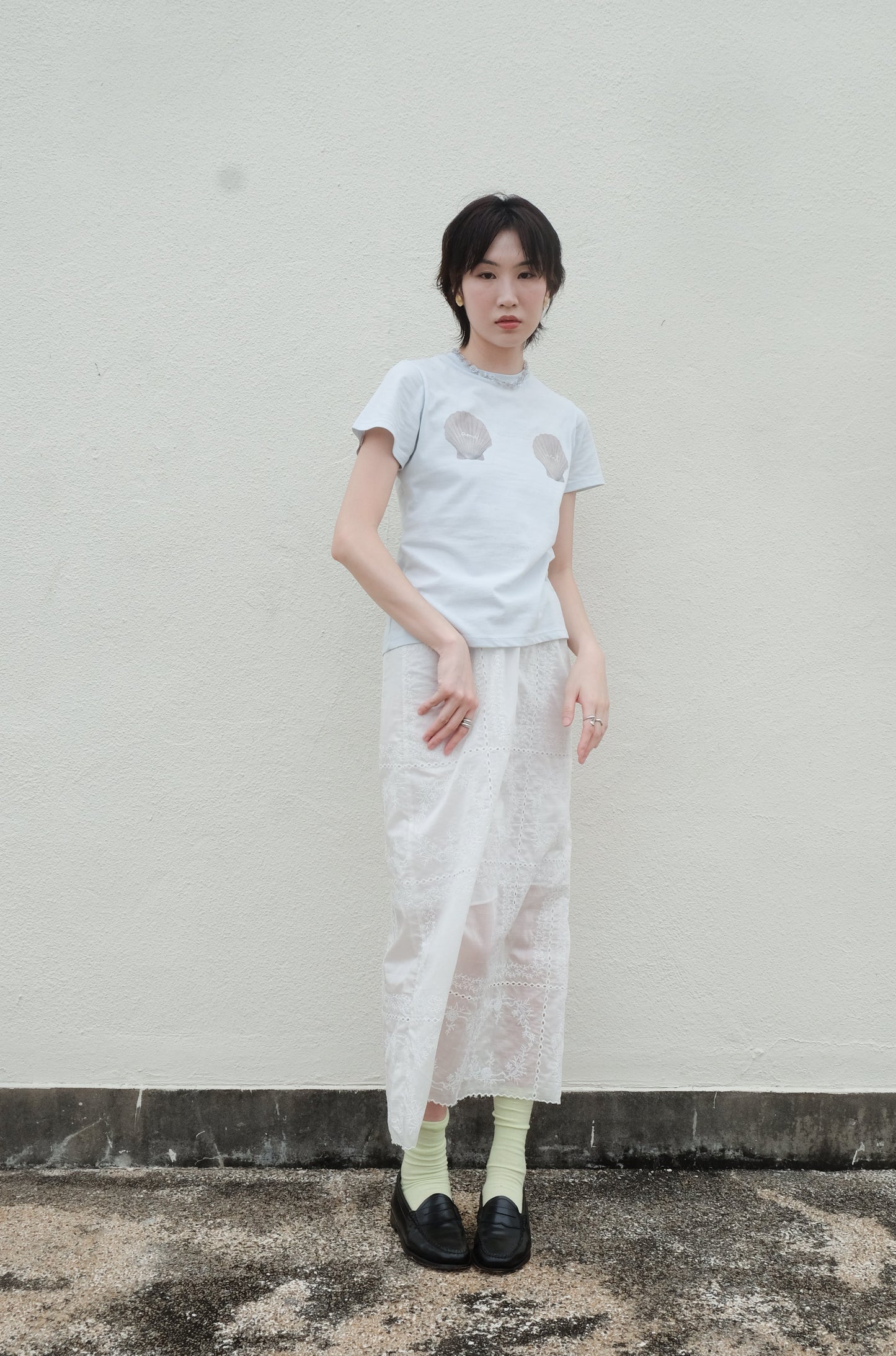 "Venus" Shell Goddess Tee (Baby Blue)