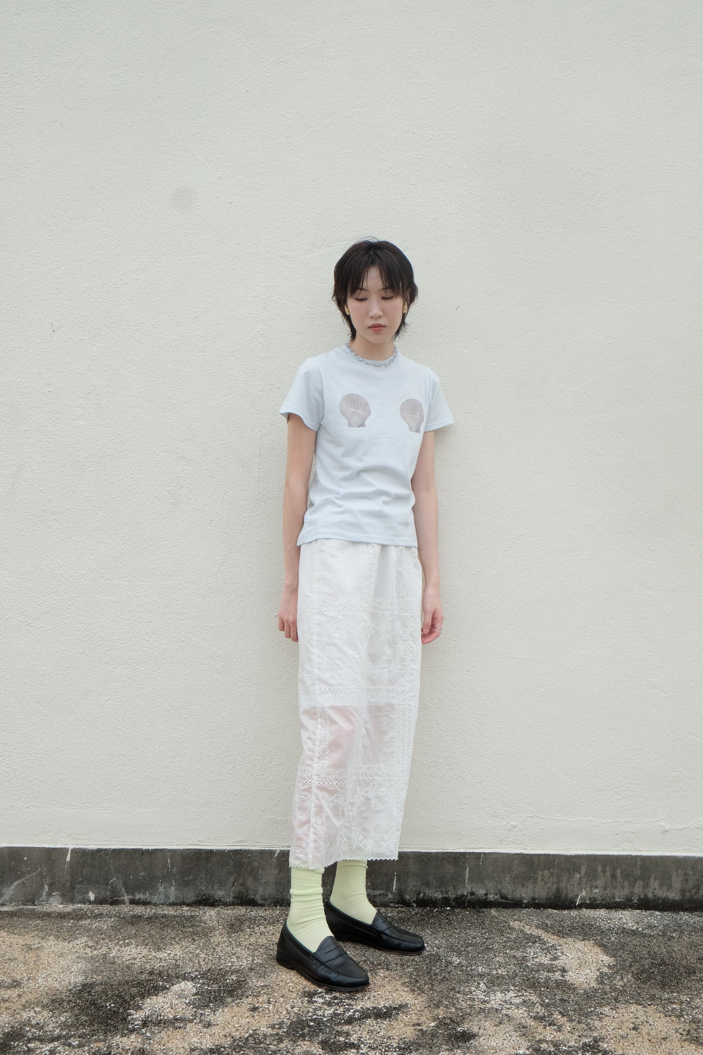 "Venus" Shell Goddess Tee (Baby Blue)