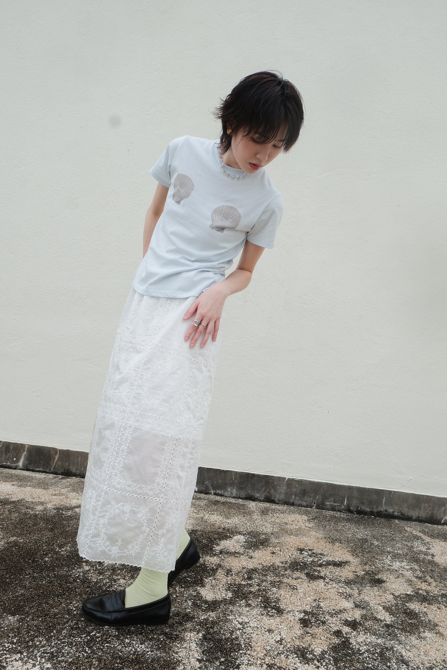 "Venus" Shell Goddess Tee (Baby Blue)