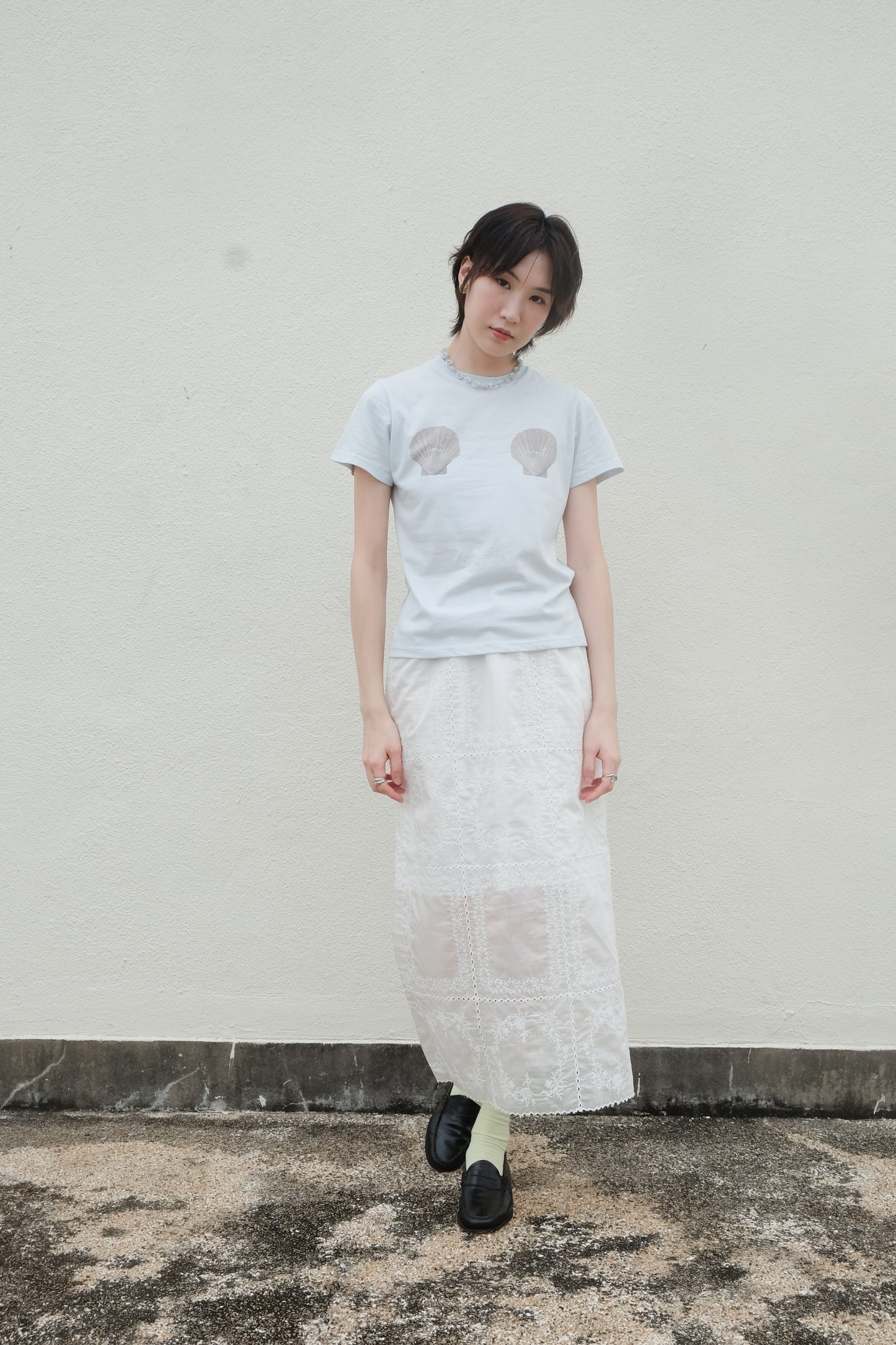 "Venus" Shell Goddess Tee (Baby Blue)