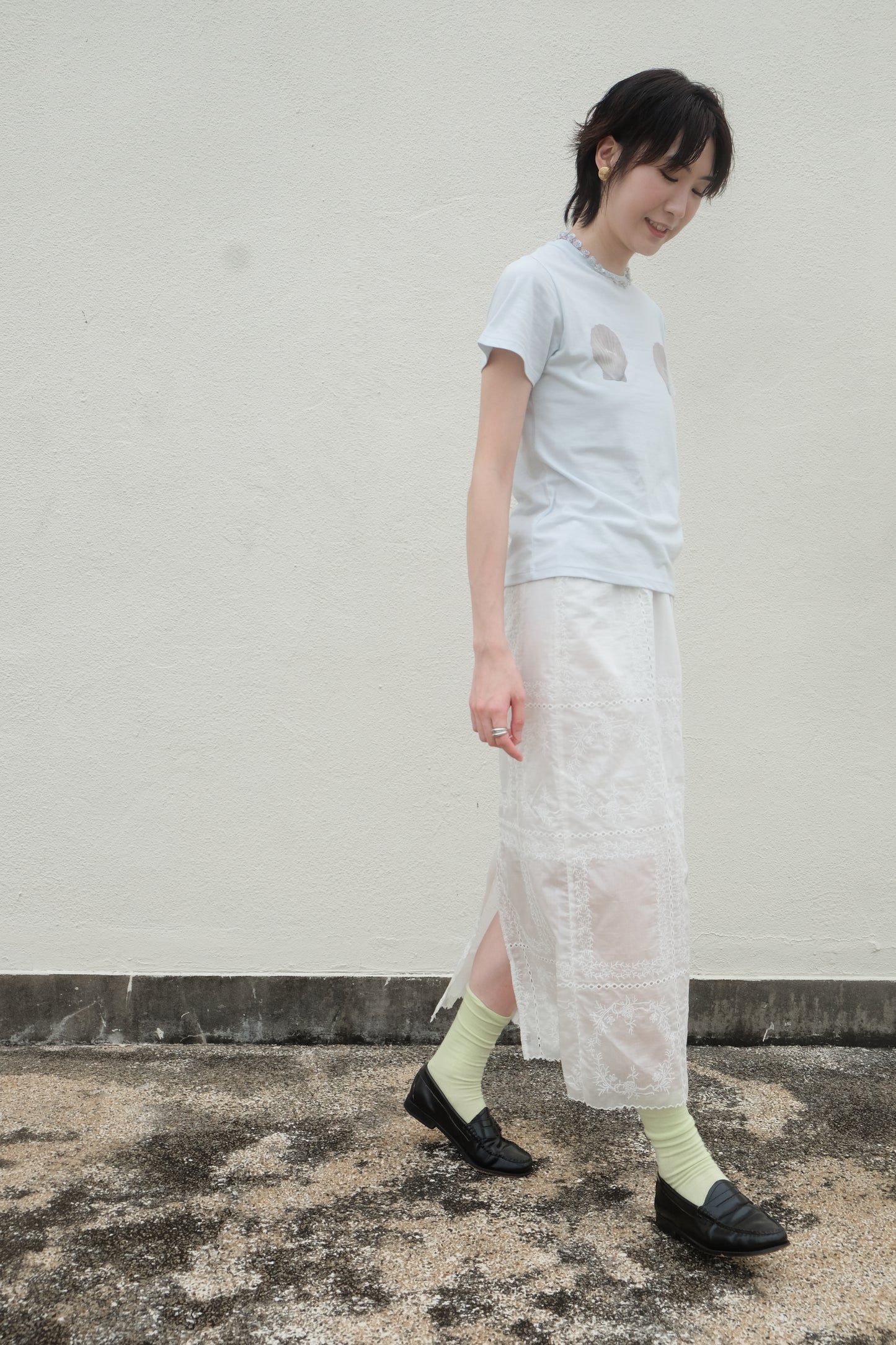 "Venus" Shell Goddess Tee (Baby Blue)