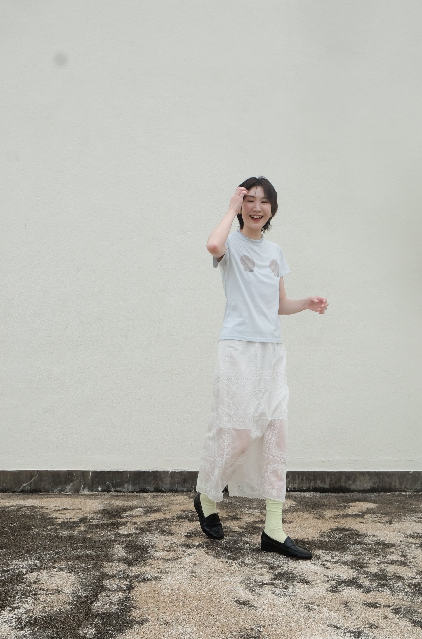 "Venus" Shell Goddess Tee (Baby Blue)