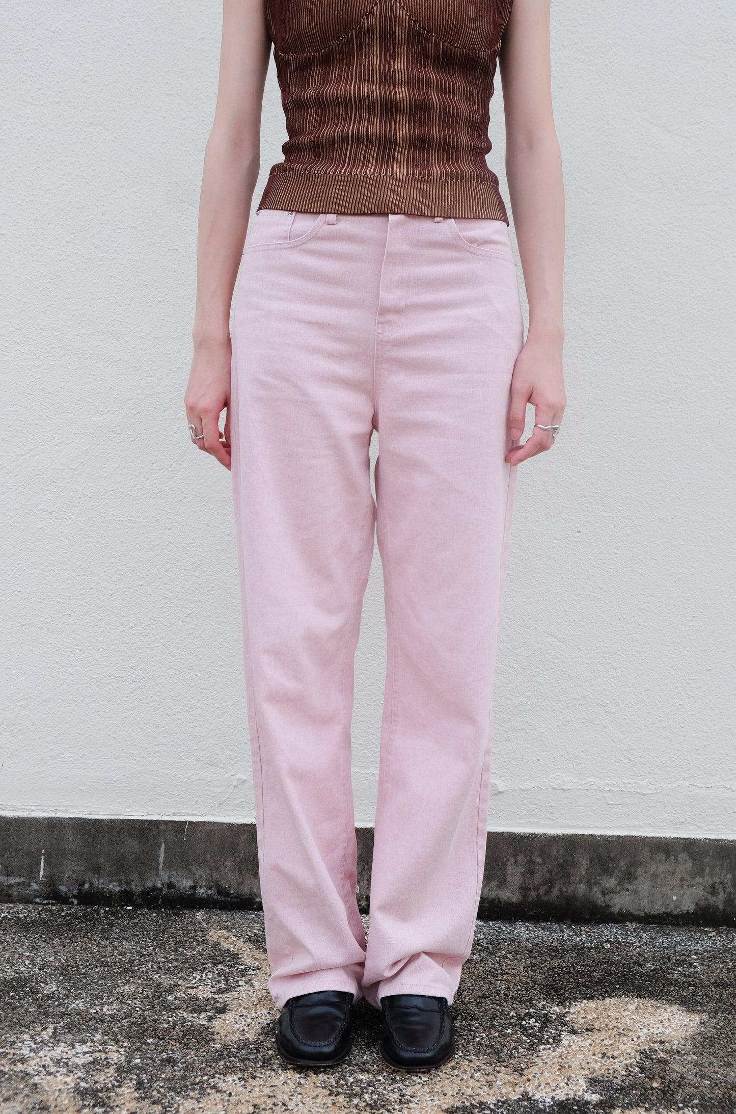 Pastel Straight Summer Pants (Pink)