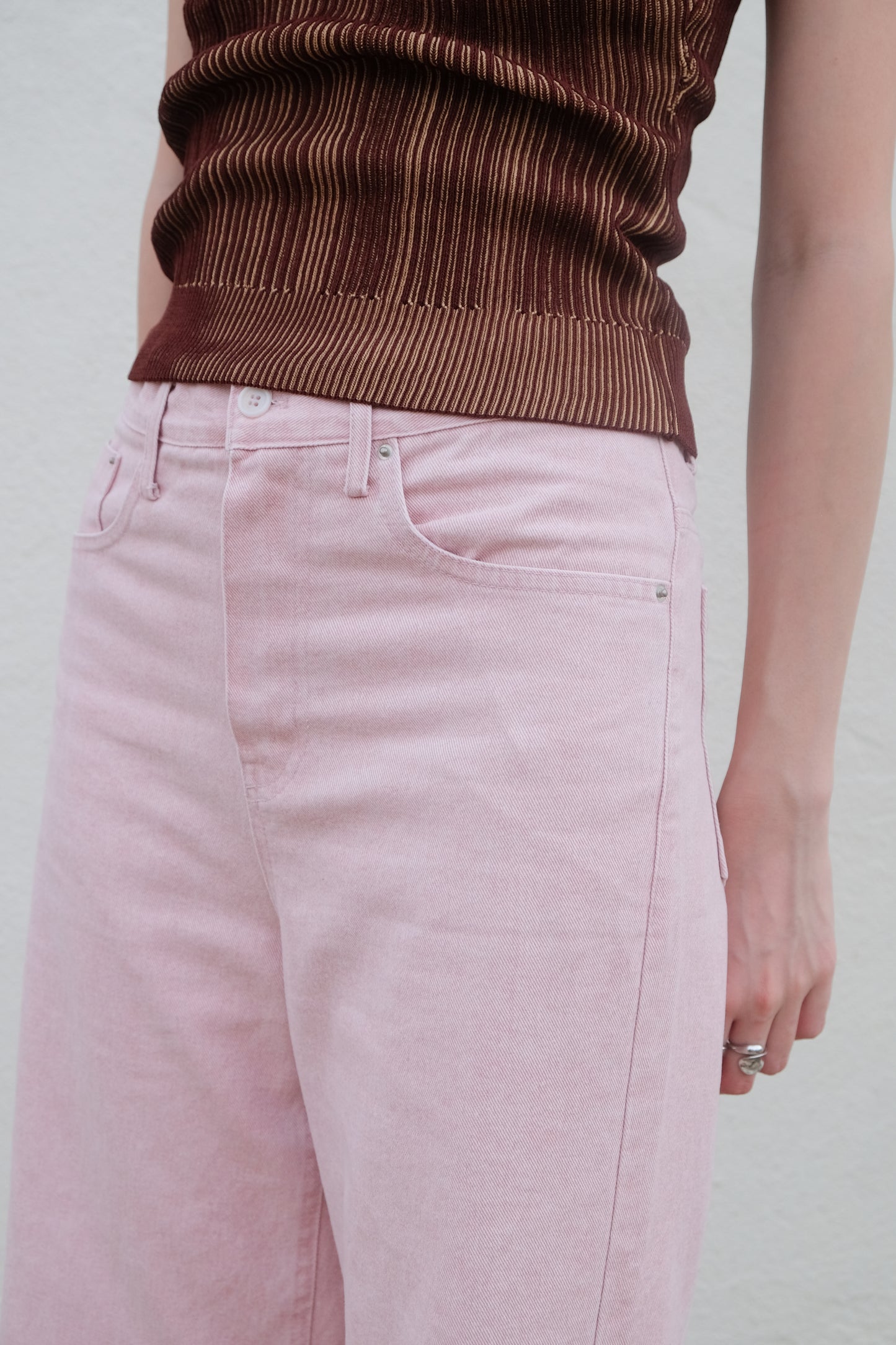 Pastel Straight Summer Pants (Pink)