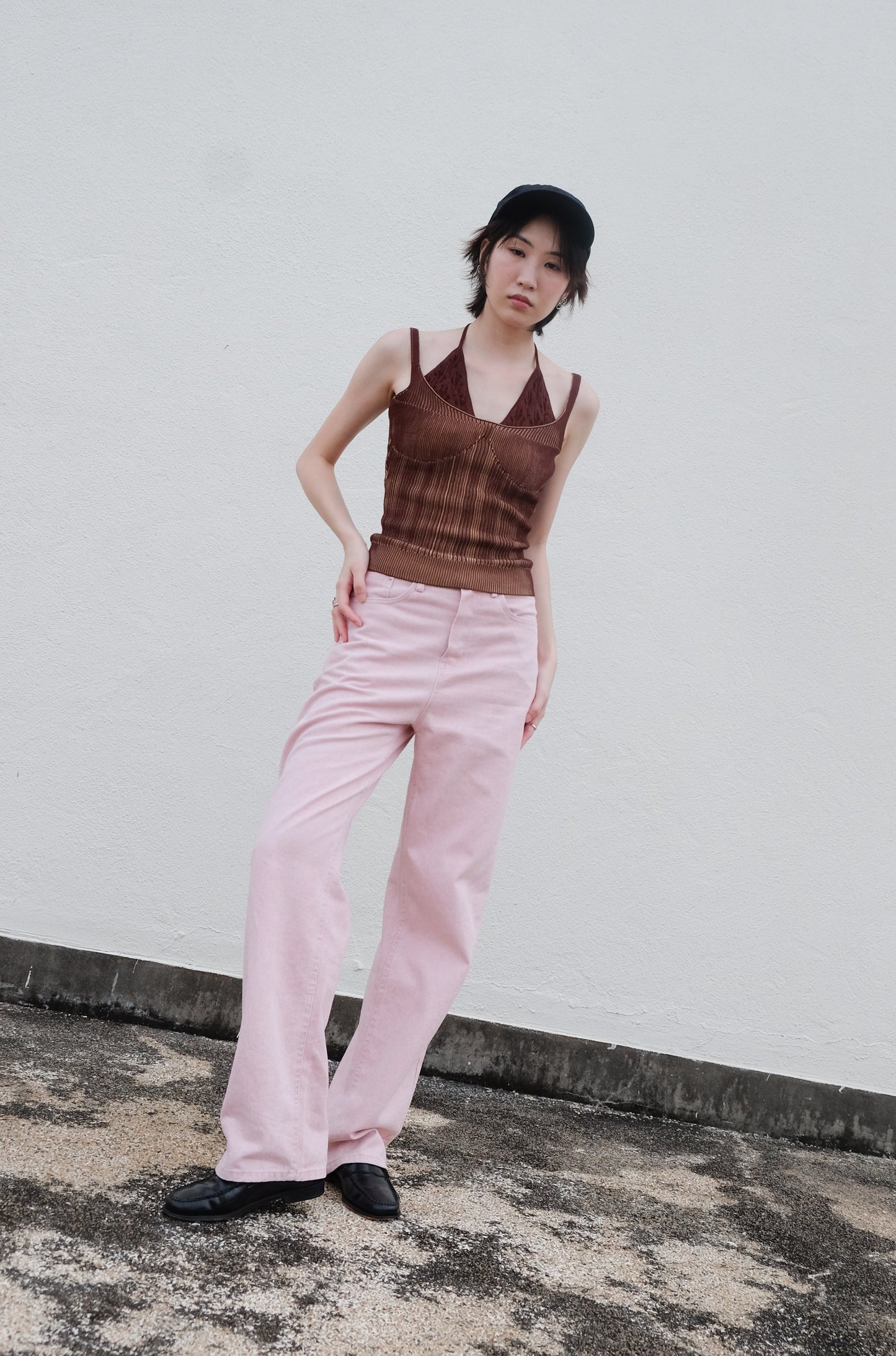 Pastel Straight Summer Pants (Pink)
