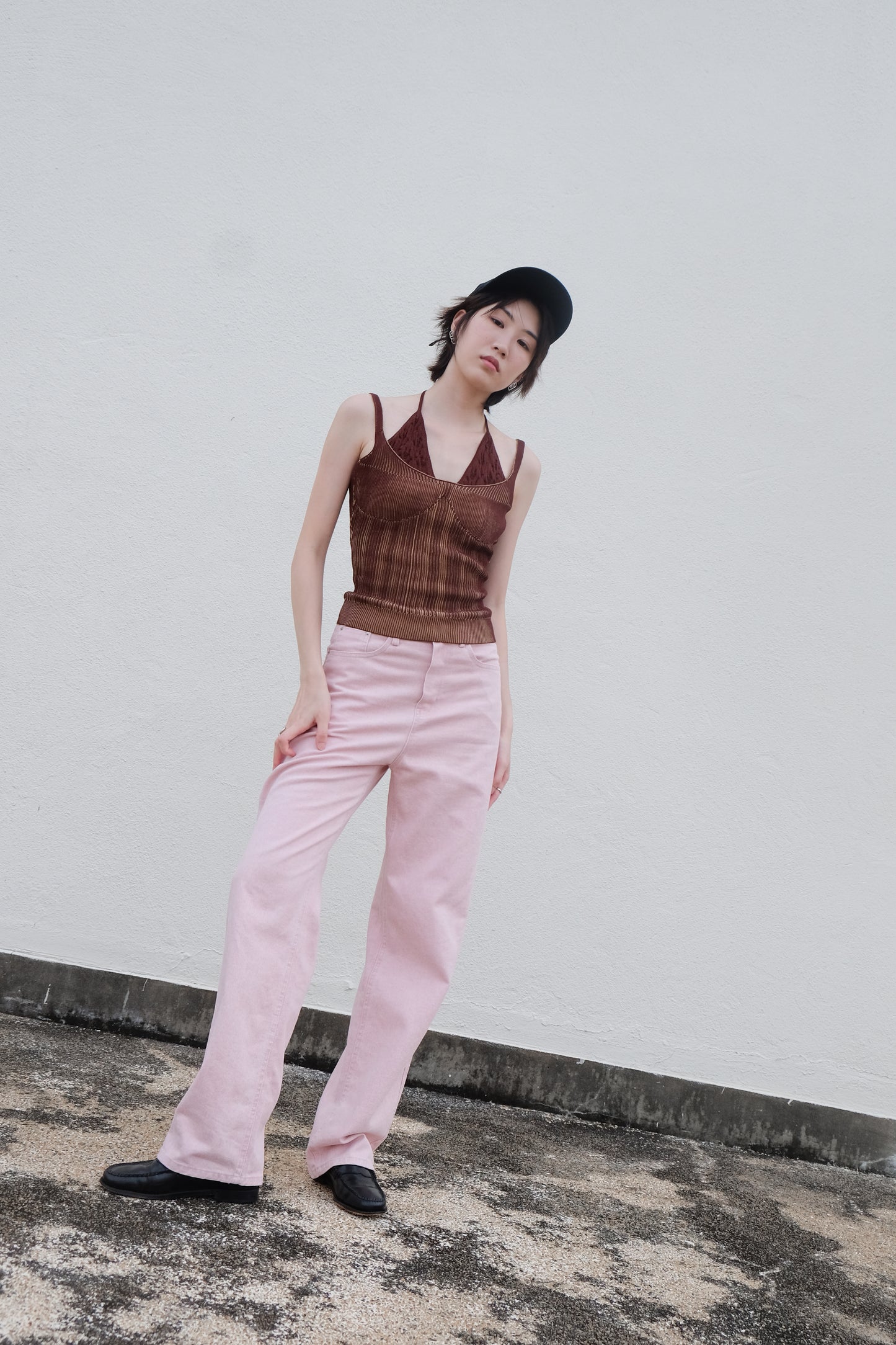 Pastel Straight Summer Pants (Pink)