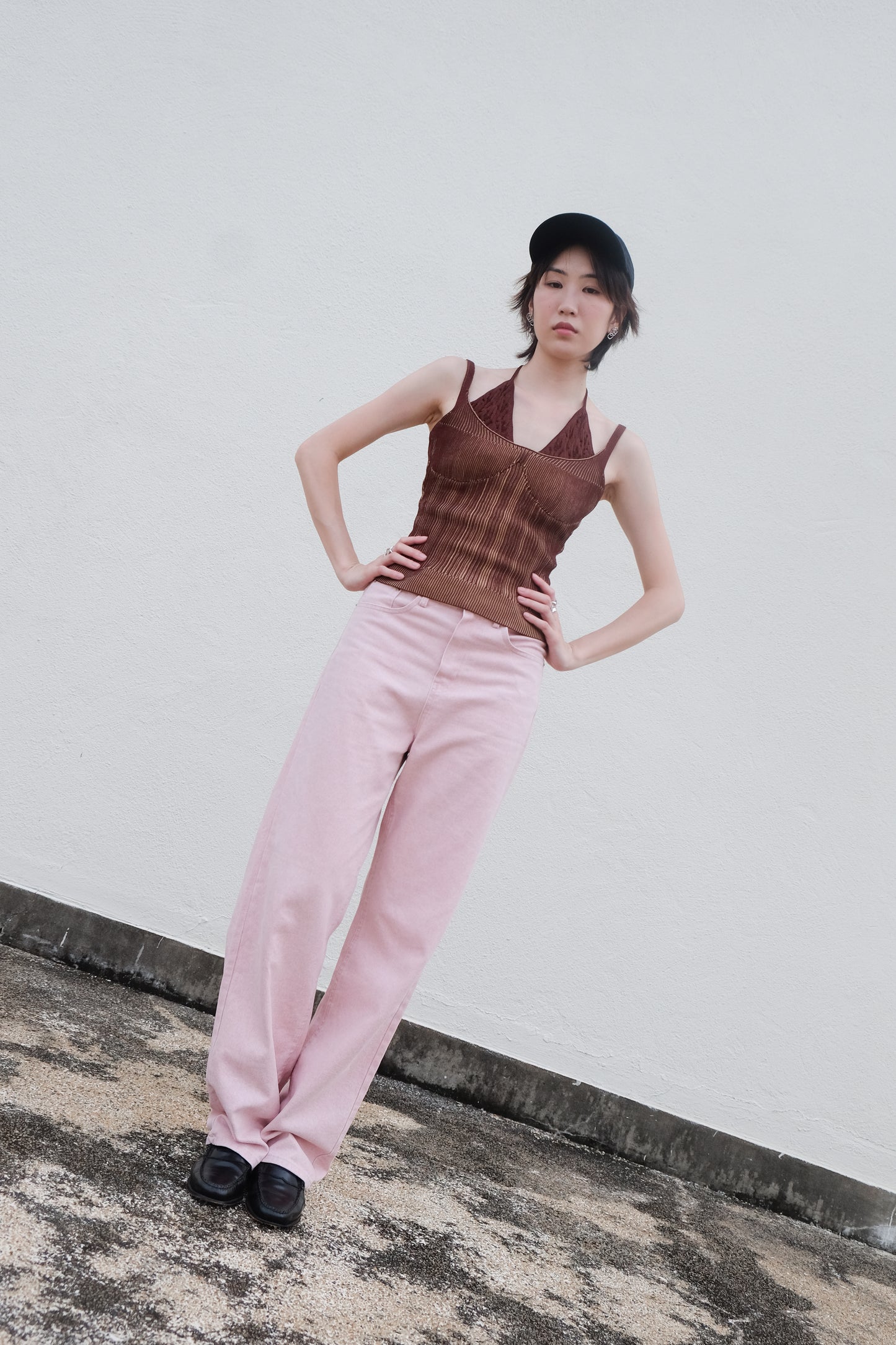 Pastel Straight Summer Pants (Pink)