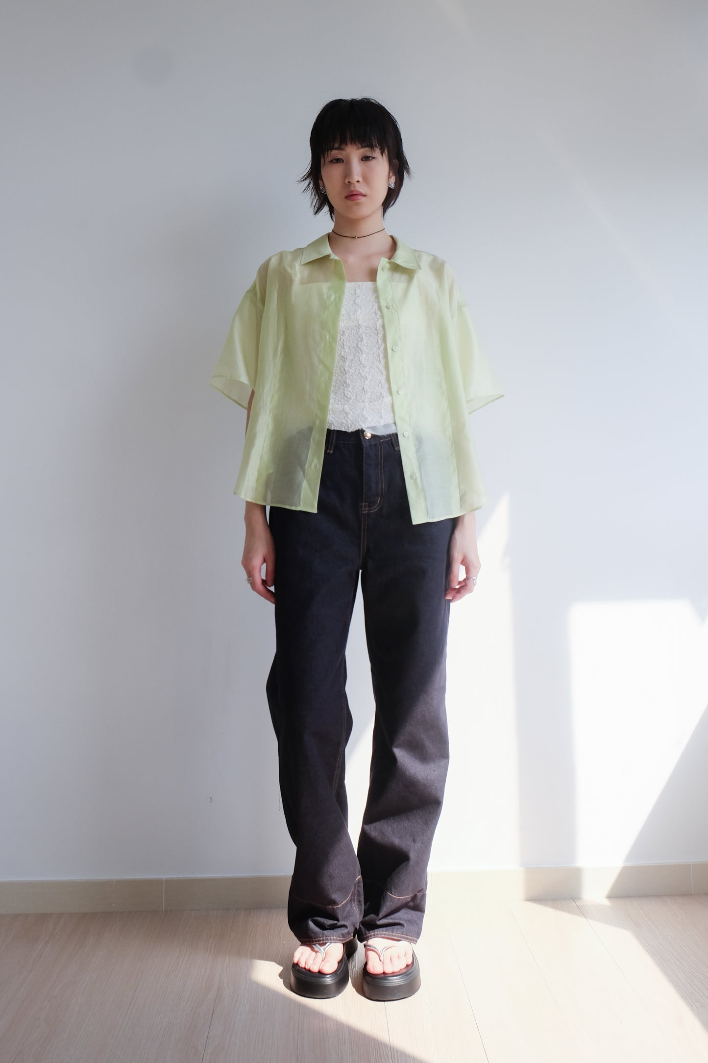 ✨推!"Bailey" 2-Way Hem Unwashed Jeans