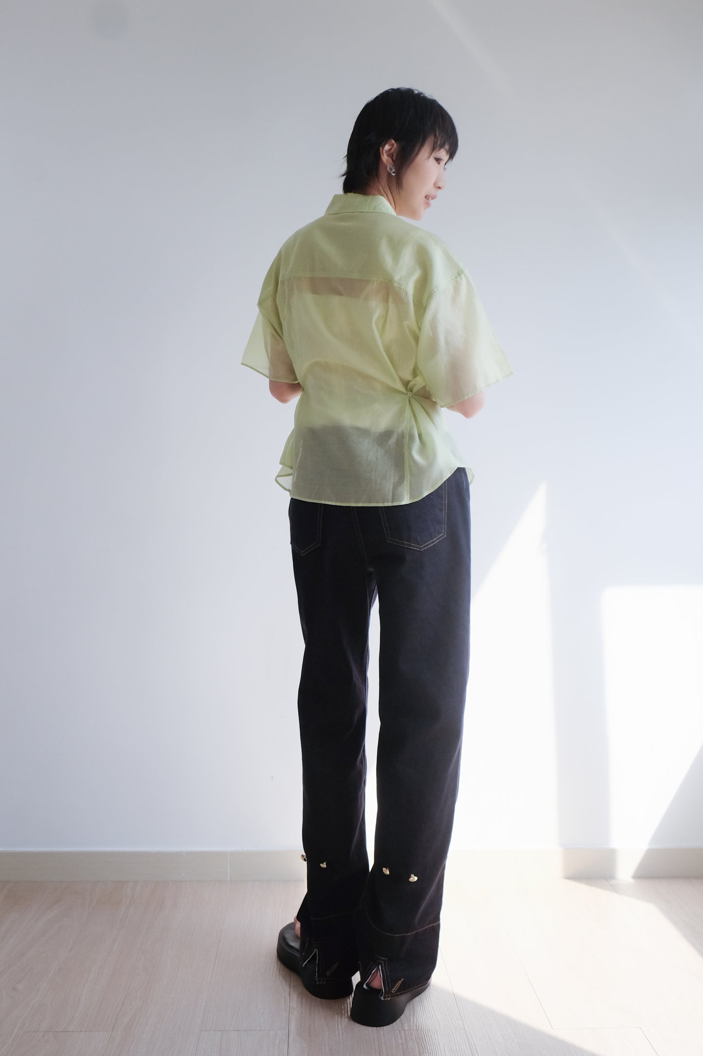 ✨推!"Bailey" 2-Way Hem Unwashed Jeans