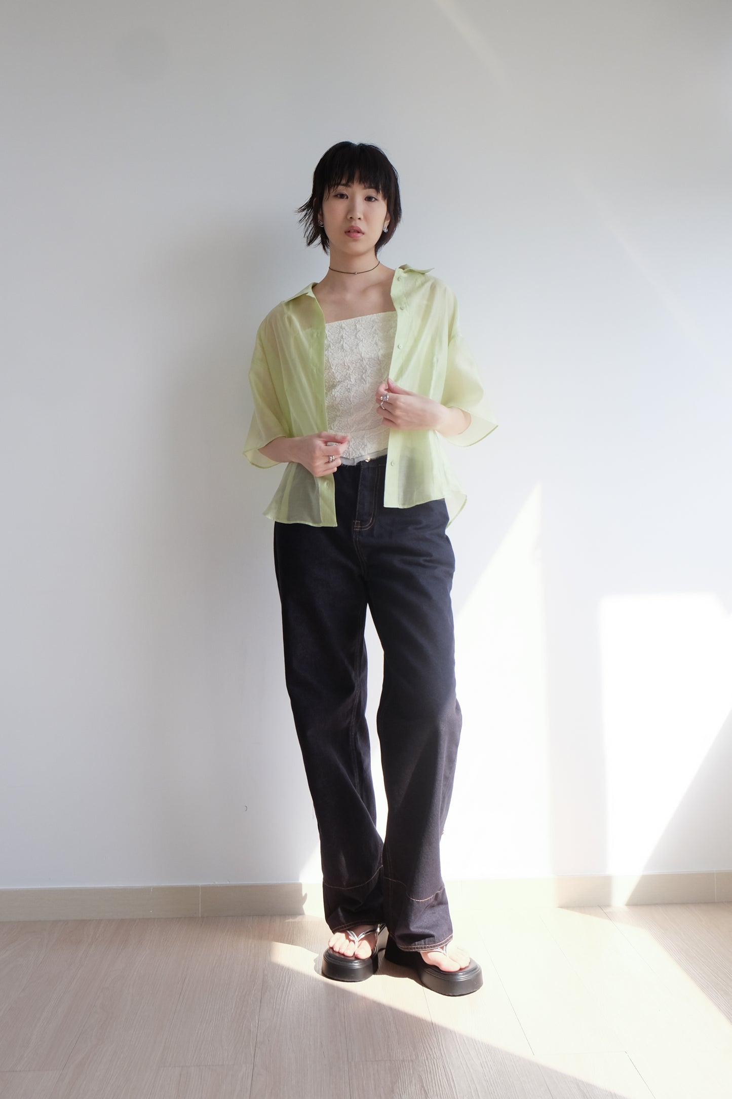 ✨推!"Bailey" 2-Way Hem Unwashed Jeans