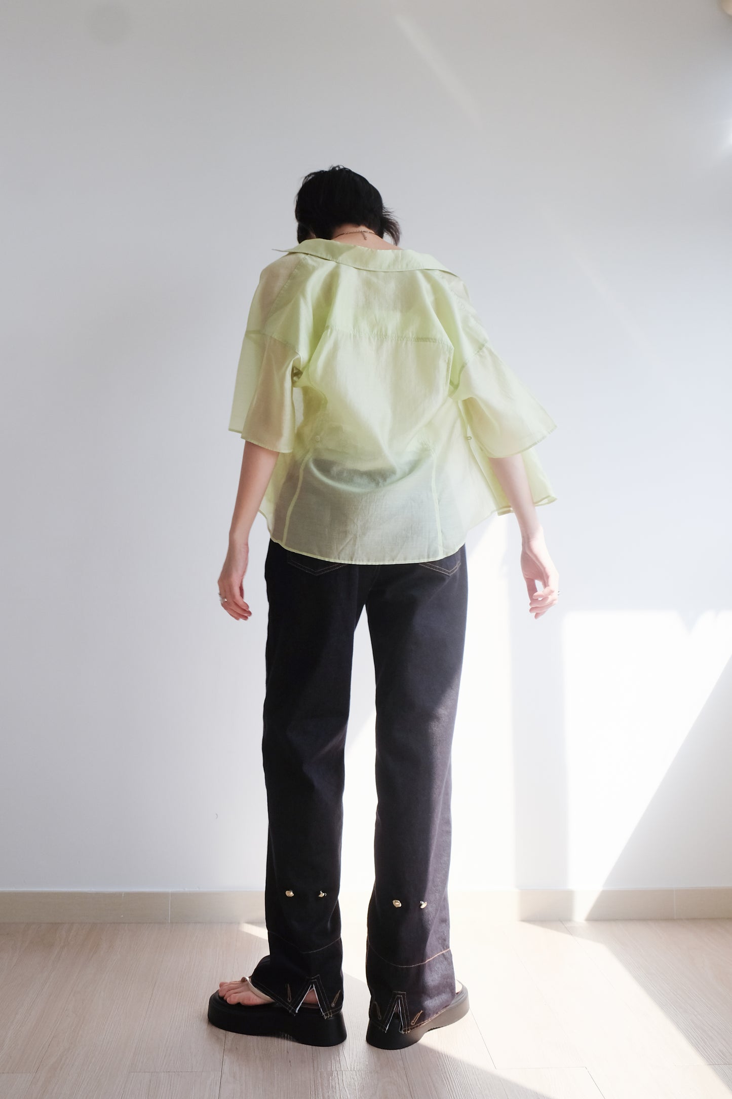 ✨推!"Bailey" 2-Way Hem Unwashed Jeans