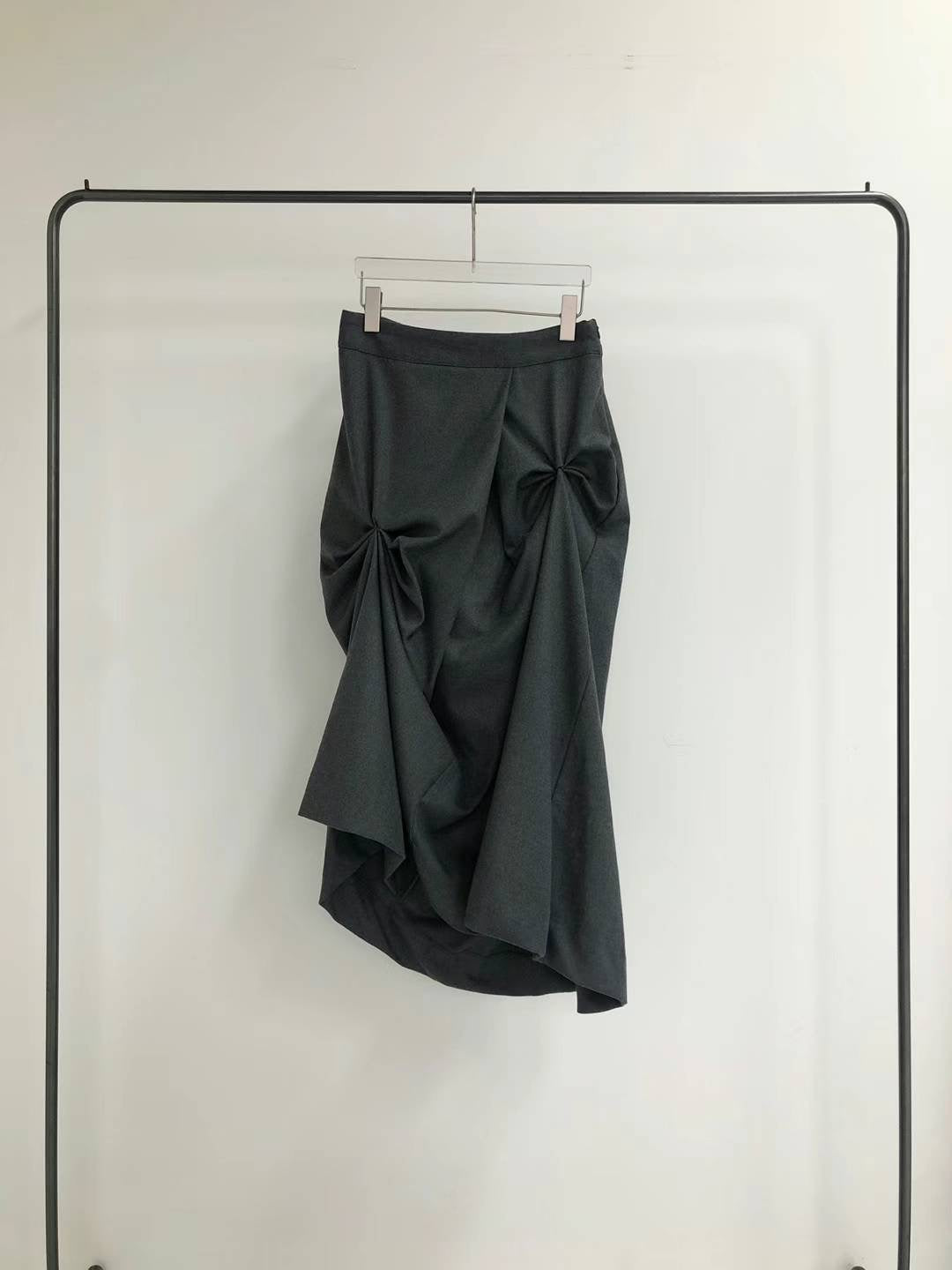 "Dahlia" 3D Bows Skirt (Grey)
