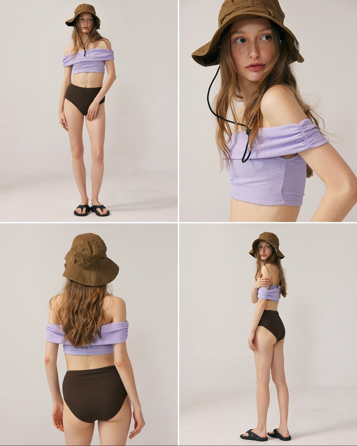 連線優惠/ Off-shoulder High-waist Bikini