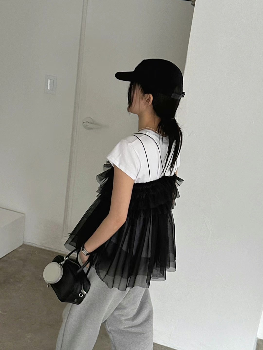 ✨推!"Pompom" Tulle Top