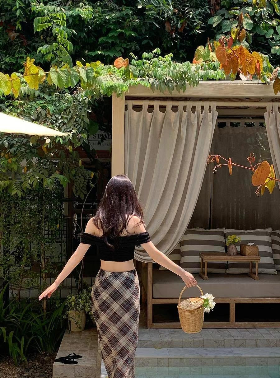 連線優惠/ Off-shoulder High-waist Bikini